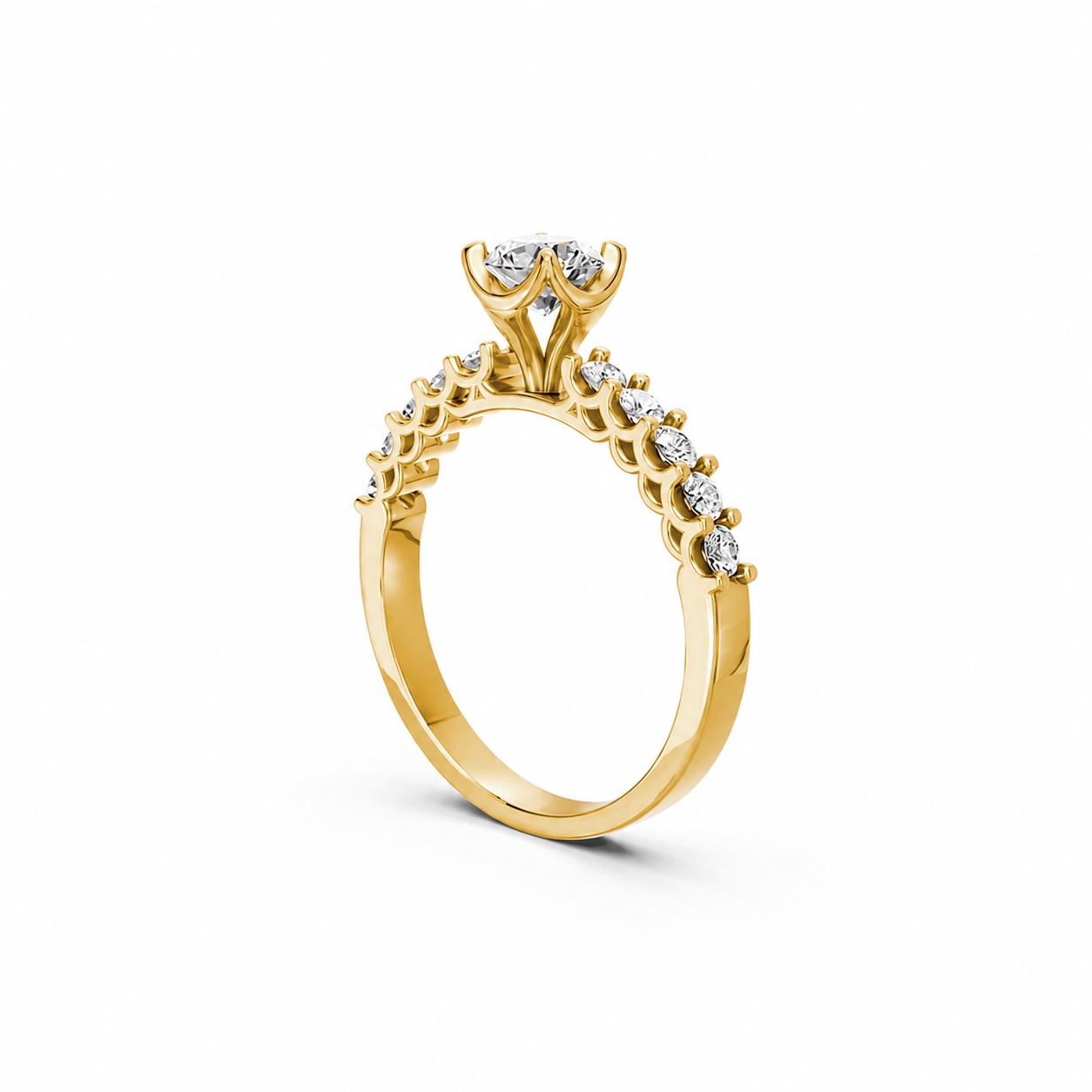 Nhẫn đính hôn đá cao cấp R258 Vàng Gold thiết kế tinh xảo, độc đáo