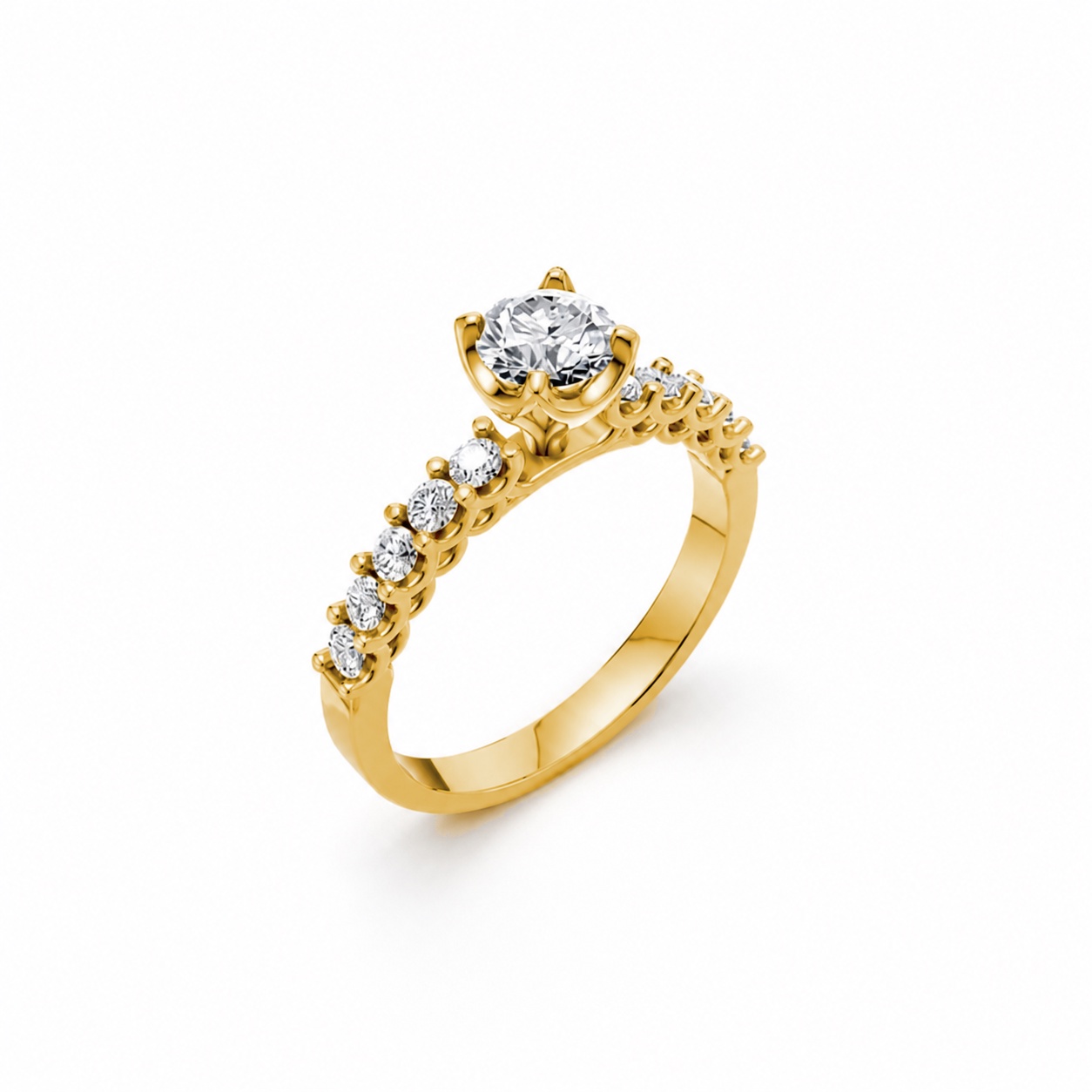 Nhẫn đính hôn đá cao cấp R258 Vàng Gold thiết kế tinh tế, sang trọng