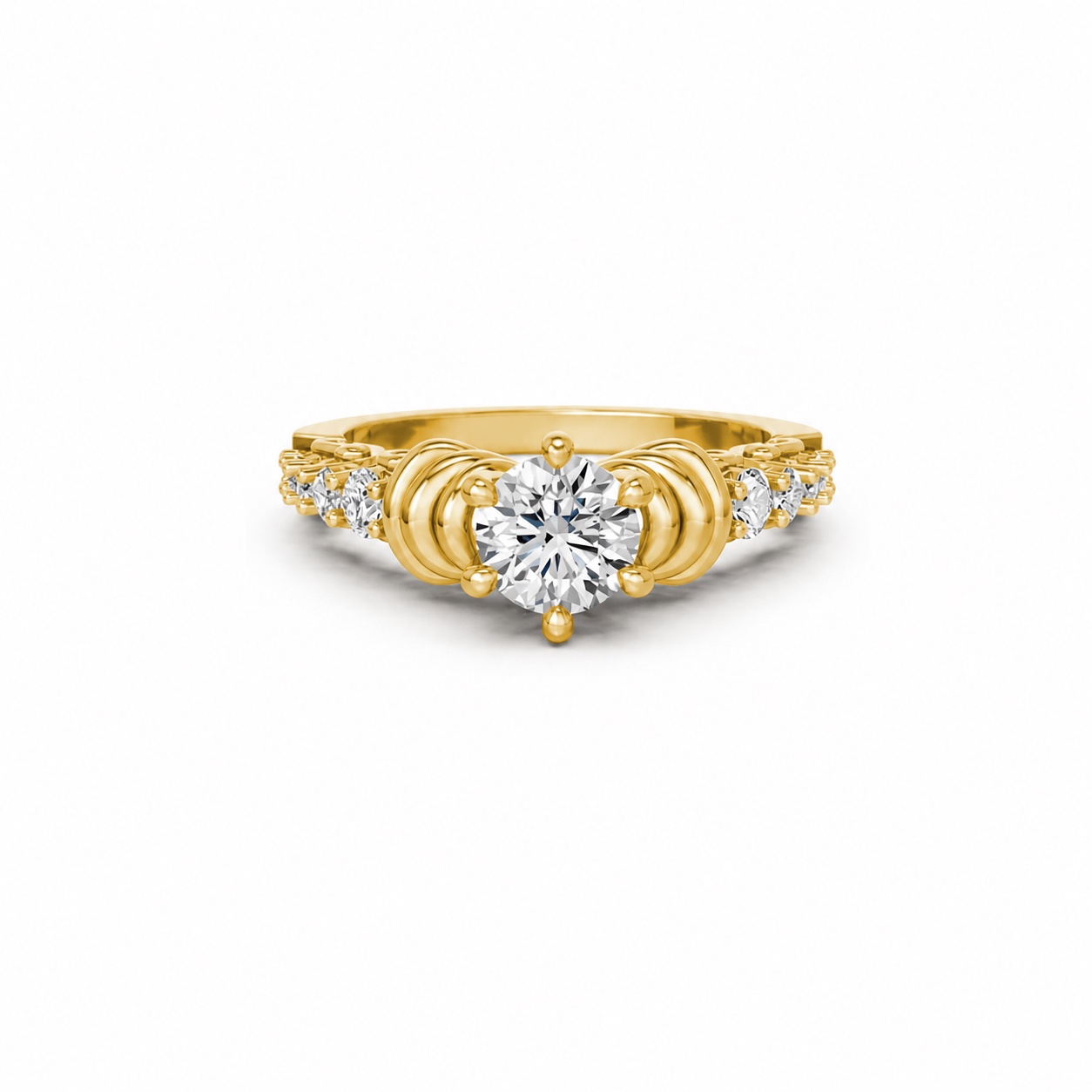 Nhẫn đính hôn đá cao cấp R418 – ADA Vàng Gold vàng 10K/14K/18K/607 cao cấp, thanh lịch