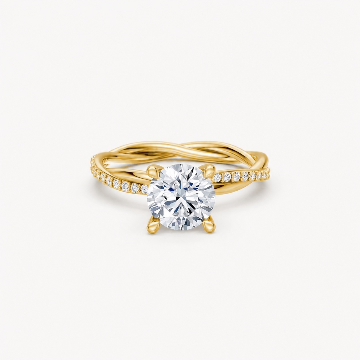 Nhẫn đính hôn đá Moissanite RM1 Vàng Gold vàng 10K/14K/18K/607 cao cấp, thanh lịch