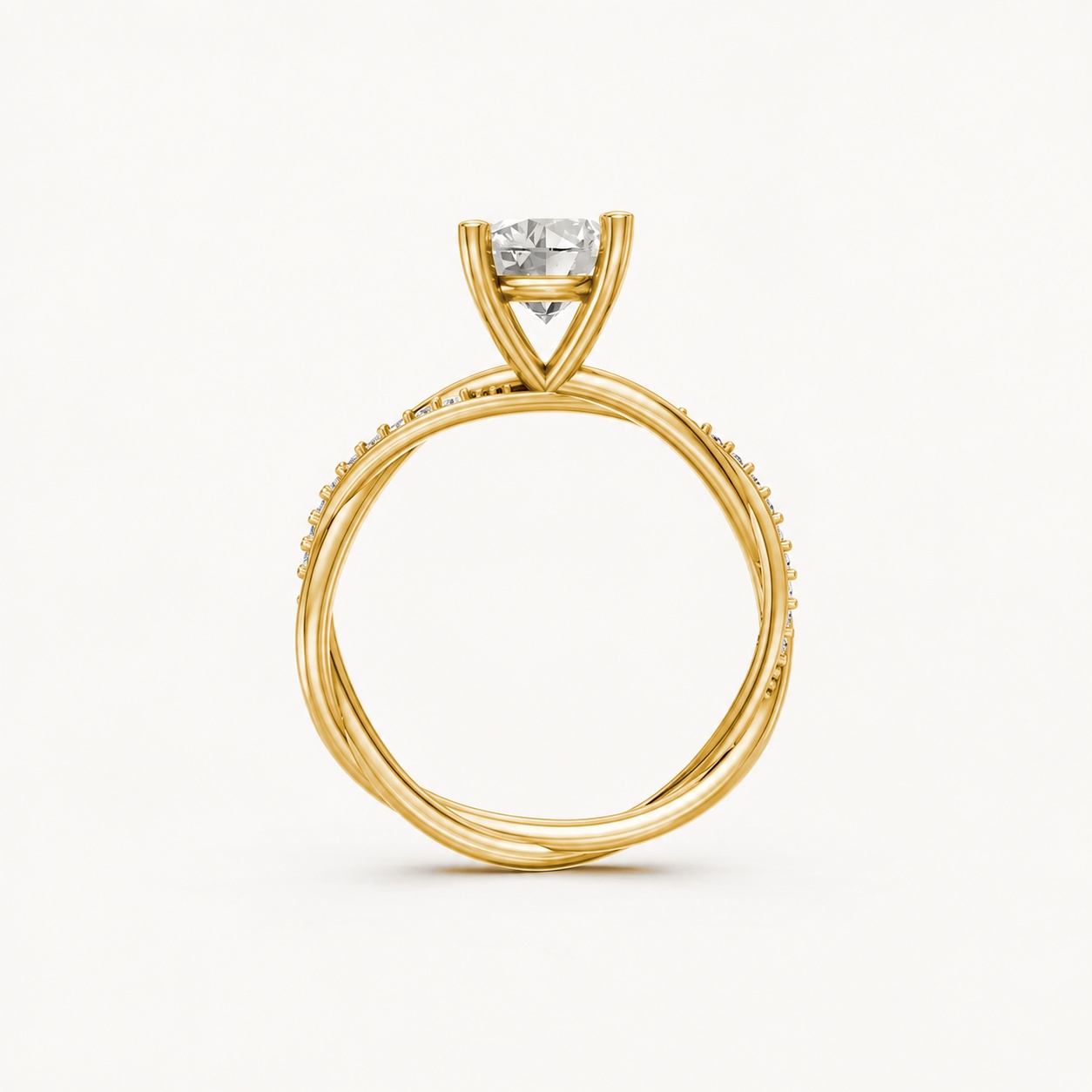 Nhẫn đính hôn đá Moissanite RM1 Vàng Gold thiết kế phá cách, sang trọng