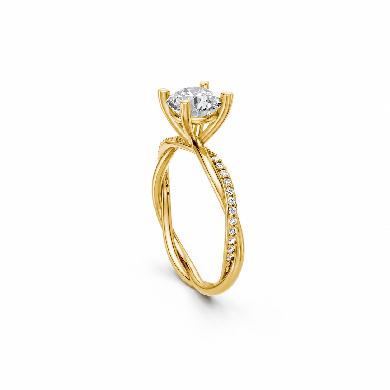 Nhẫn đính hôn đá Moissanite RM1 Vàng Gold thiết kế tinh xảo, độc đáo