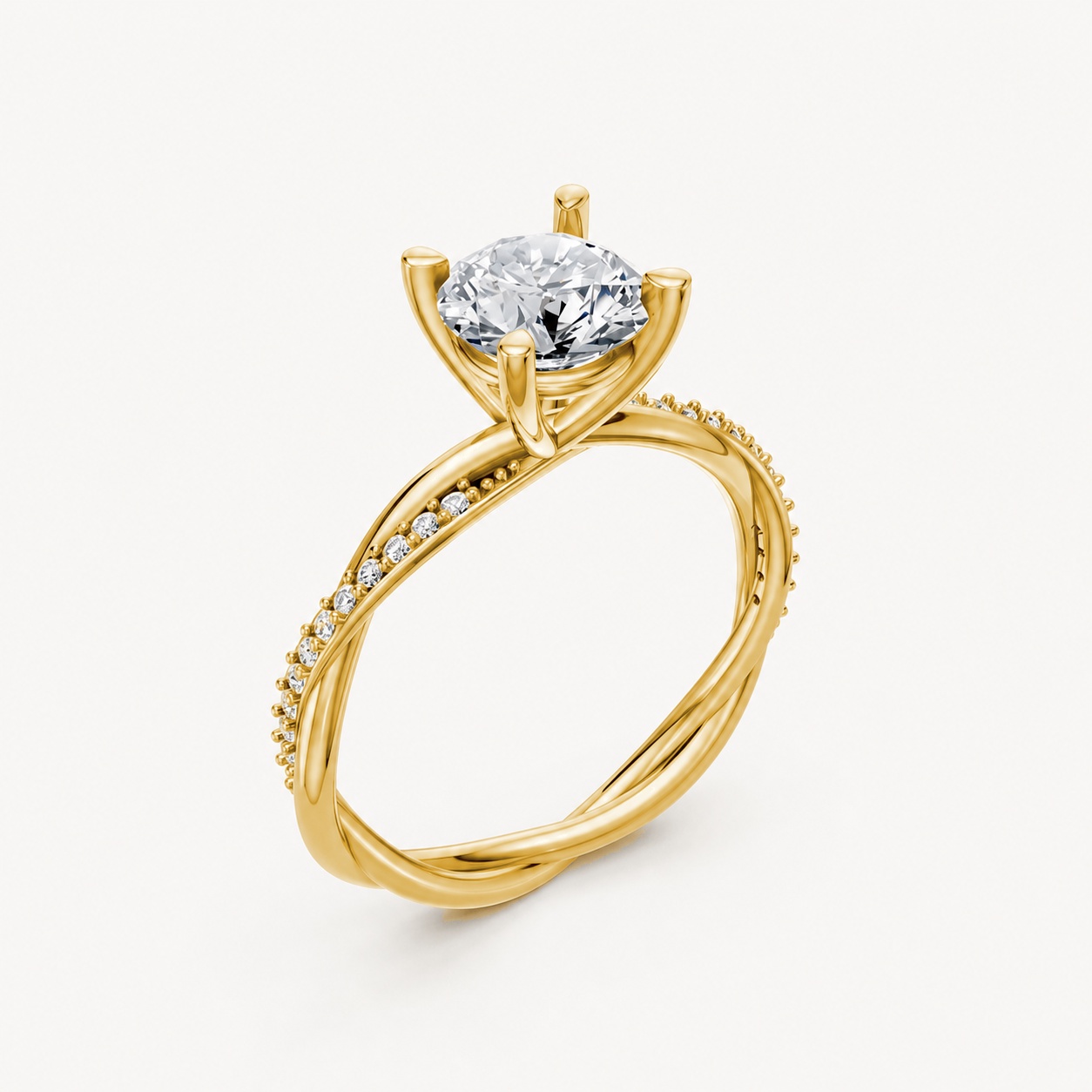 Nhẫn đính hôn đá Moissanite RM1 Vàng Gold thiết kế tinh tế, sang trọng