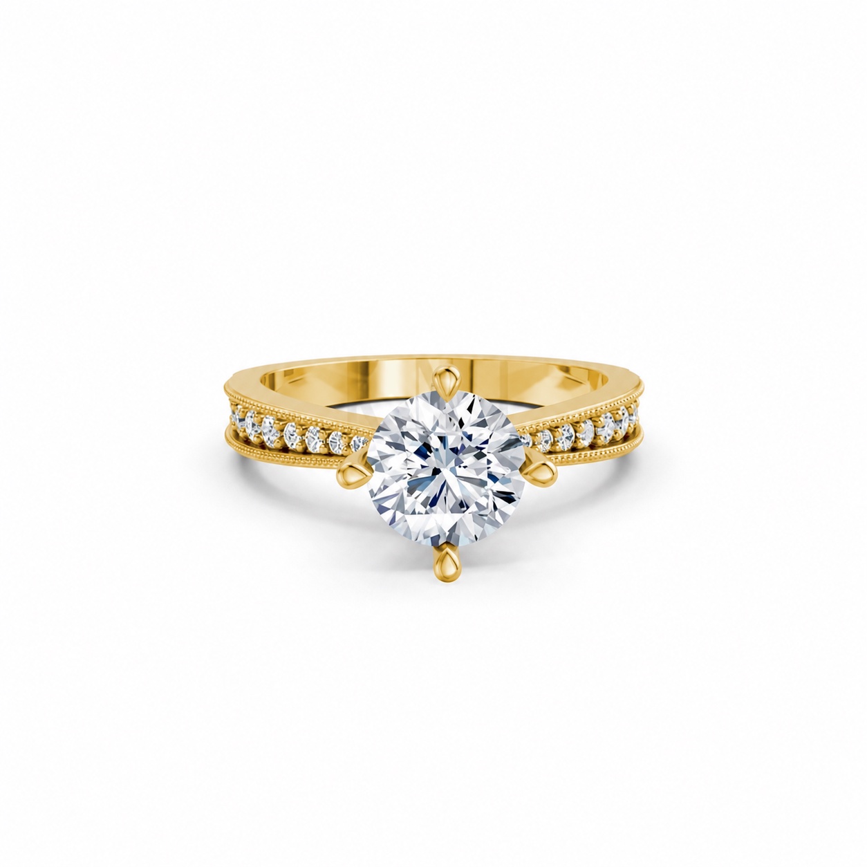 Nhẫn đính hôn đá Moissanite RM10 – ARDEN Vàng Gold vàng 10K/14K/18K/607 cao cấp, thanh lịch