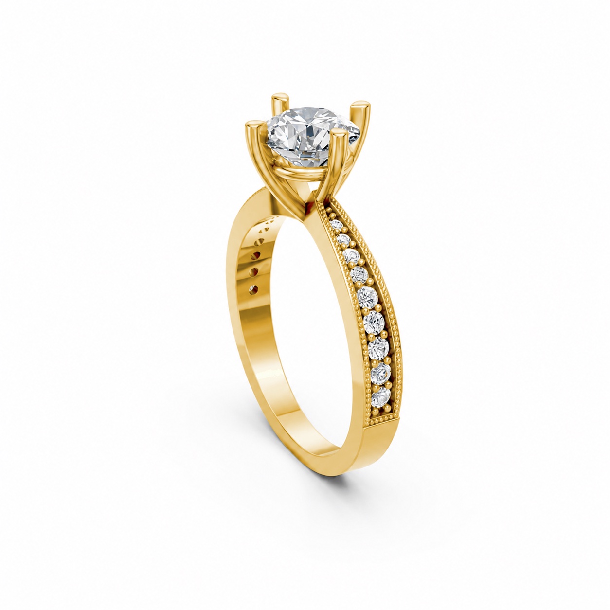Nhẫn đính hôn đá Moissanite RM10 – ARDEN Vàng Gold thiết kế tinh xảo, độc đáo
