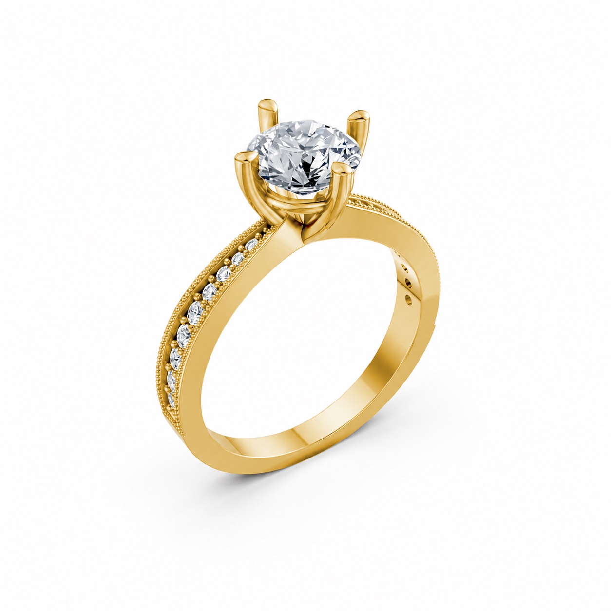 Nhẫn đính hôn đá Moissanite RM10 – ARDEN Vàng Gold thiết kế tinh tế, sang trọng