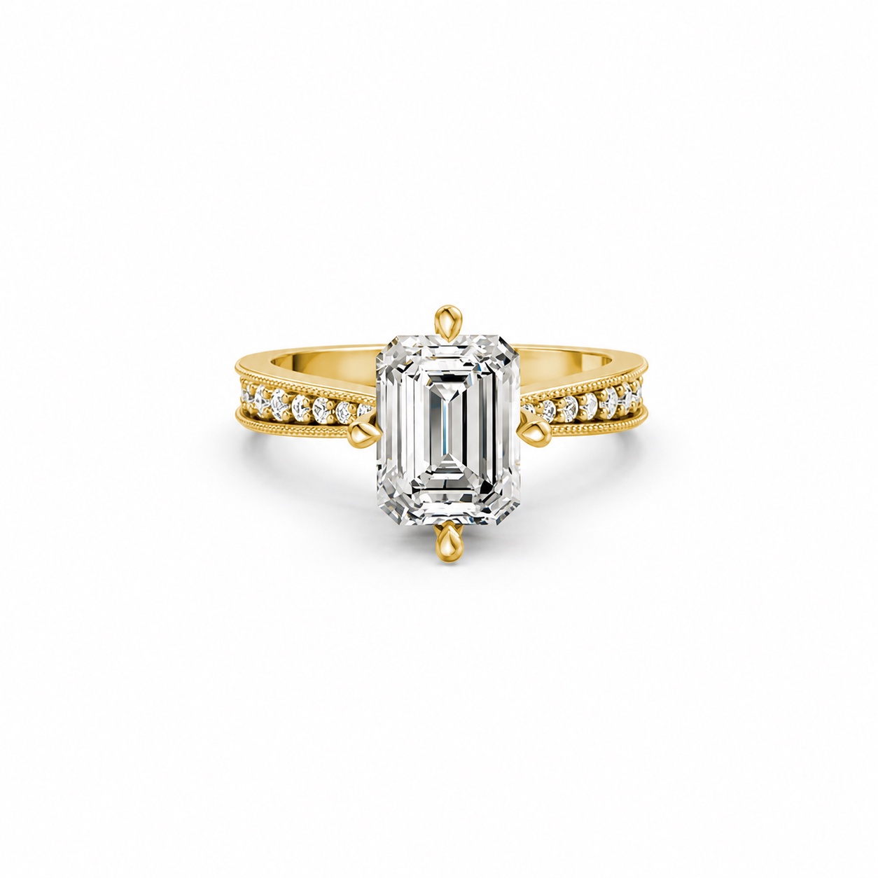 Nhẫn đính hôn đá Moissanite RM11 – ARABELLA Vàng Gold vàng 10K/14K/18K/607 cao cấp, thanh lịch
