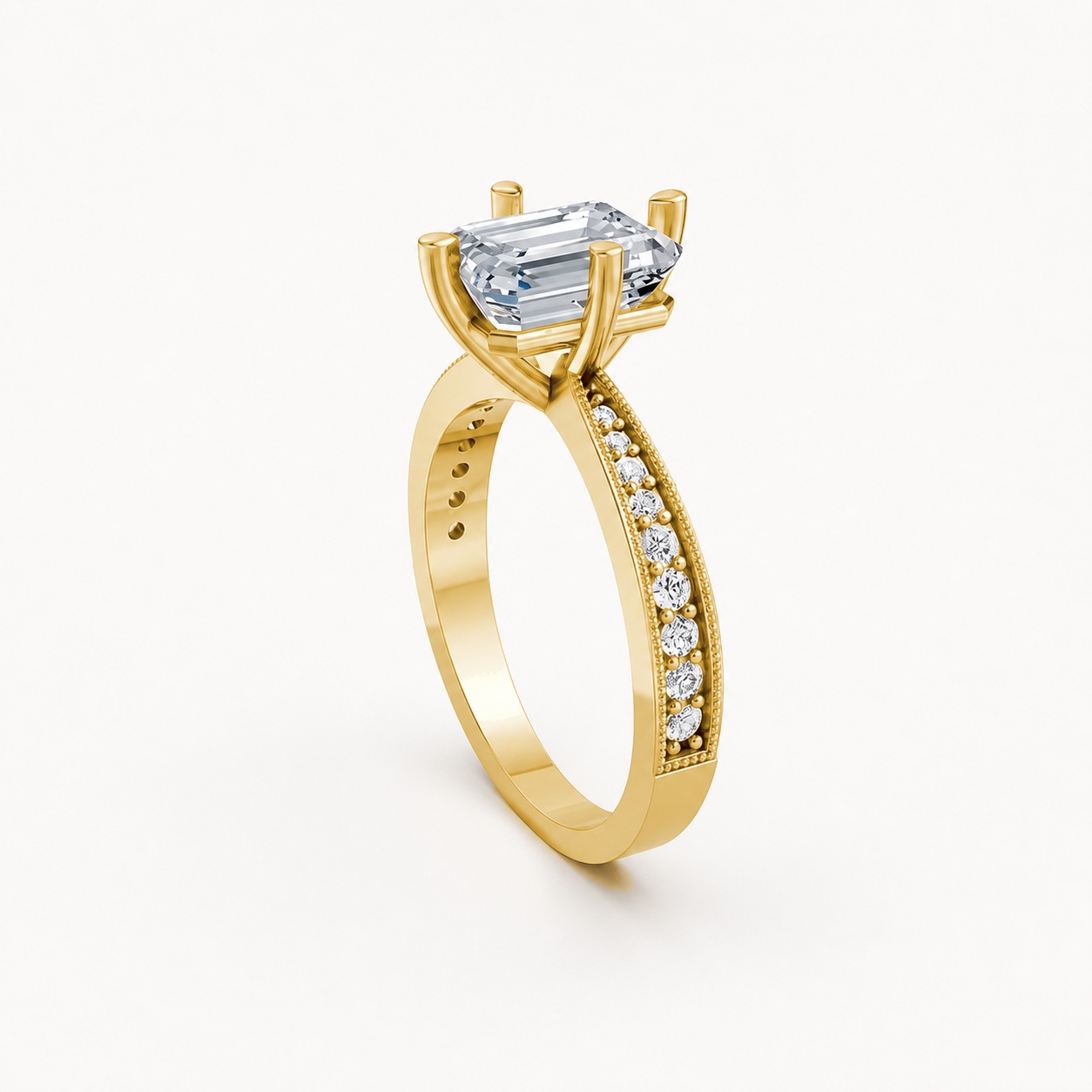 Nhẫn đính hôn đá Moissanite RM11 – ARABELLA Vàng Gold thiết kế tinh xảo, độc đáo