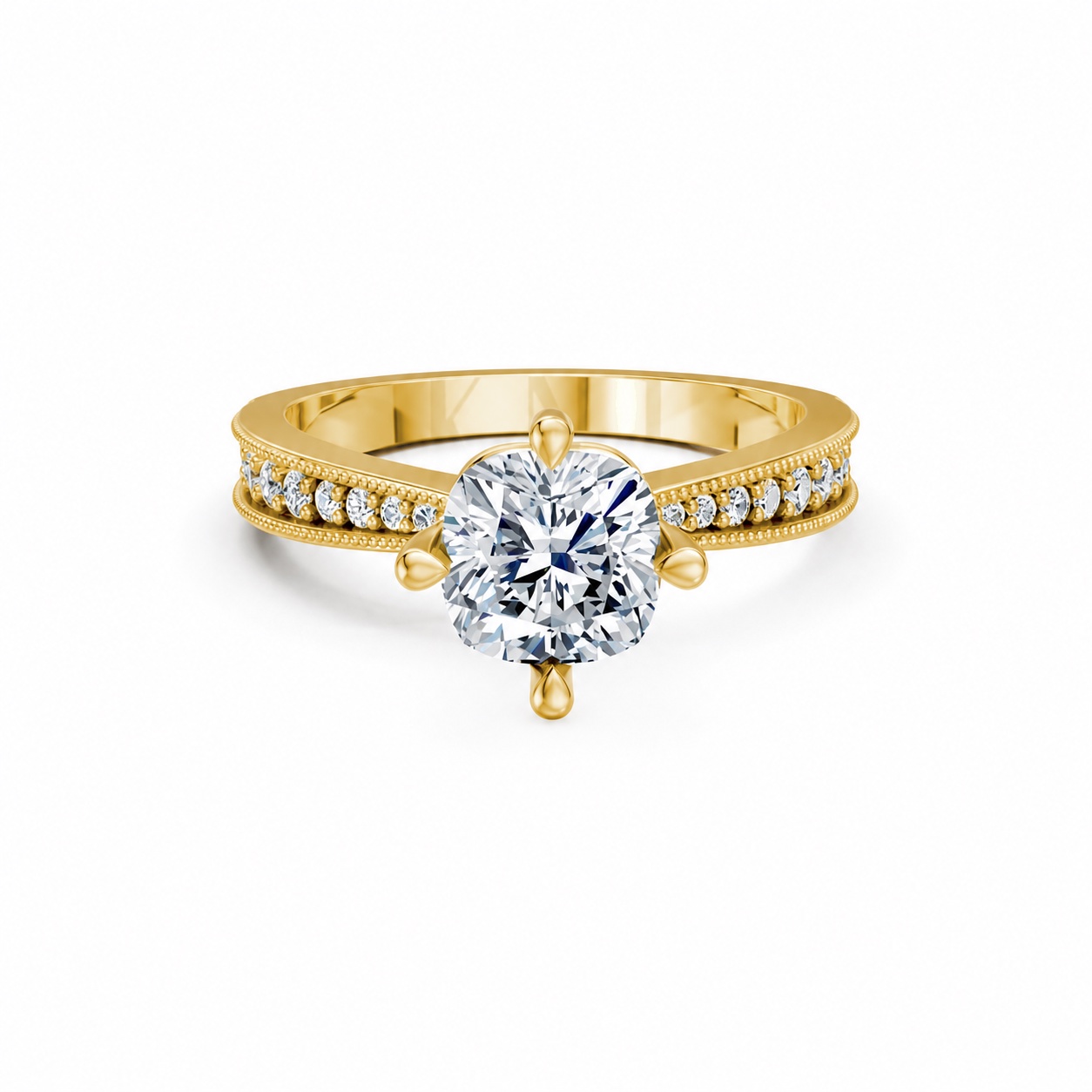 Nhẫn đính hôn đá Moissanite RM13 – ARIYA Vàng Gold vàng 10K/14K/18K/607 cao cấp, thanh lịch