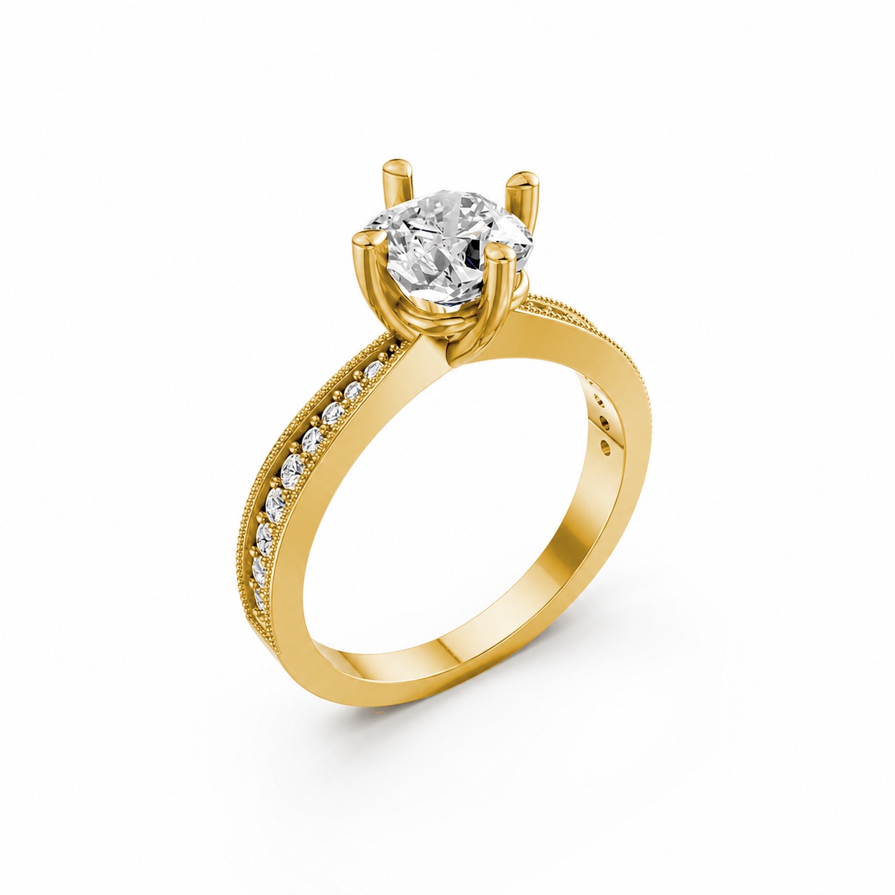 Nhẫn đính hôn đá Moissanite RM13 – ARIYA Vàng Gold thiết kế tinh tế, sang trọng