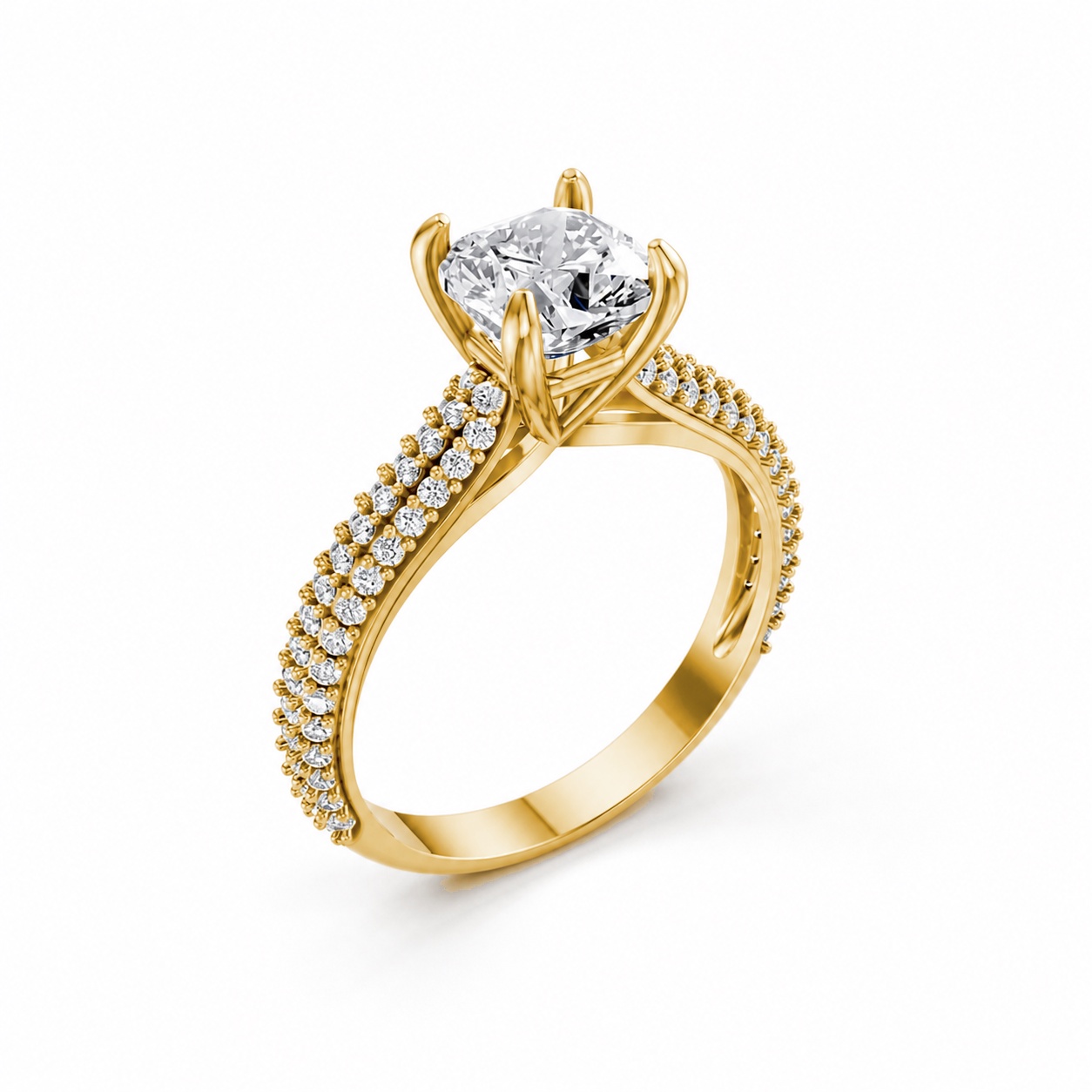 Nhẫn đính hôn đá Moissanite RM15 – ALEXA Vàng Gold thiết kế tinh tế, sang trọng