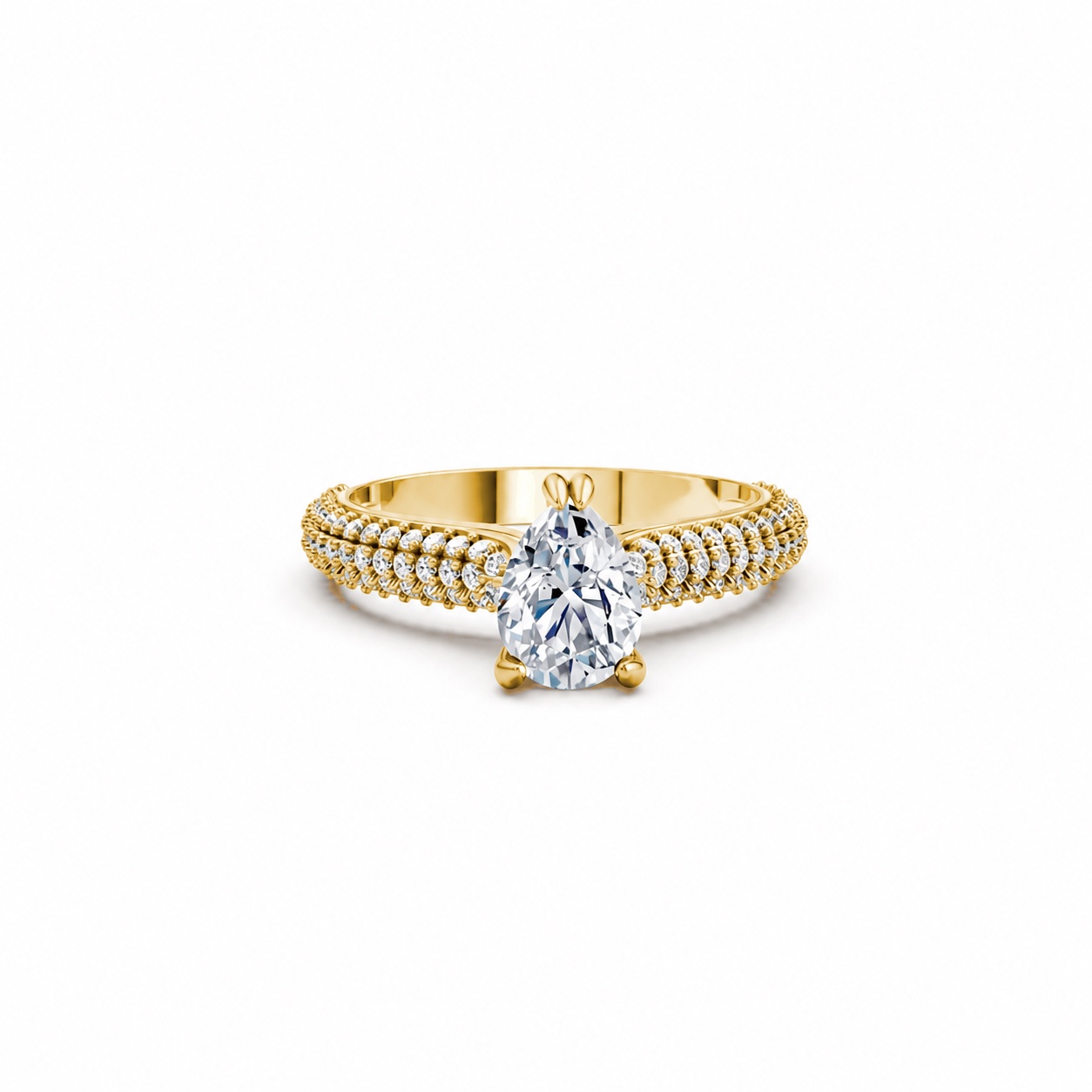 Nhẫn đính hôn đá Moissanite RM16 – AISHA Vàng Gold vàng 10K/14K/18K/607 cao cấp, thanh lịch