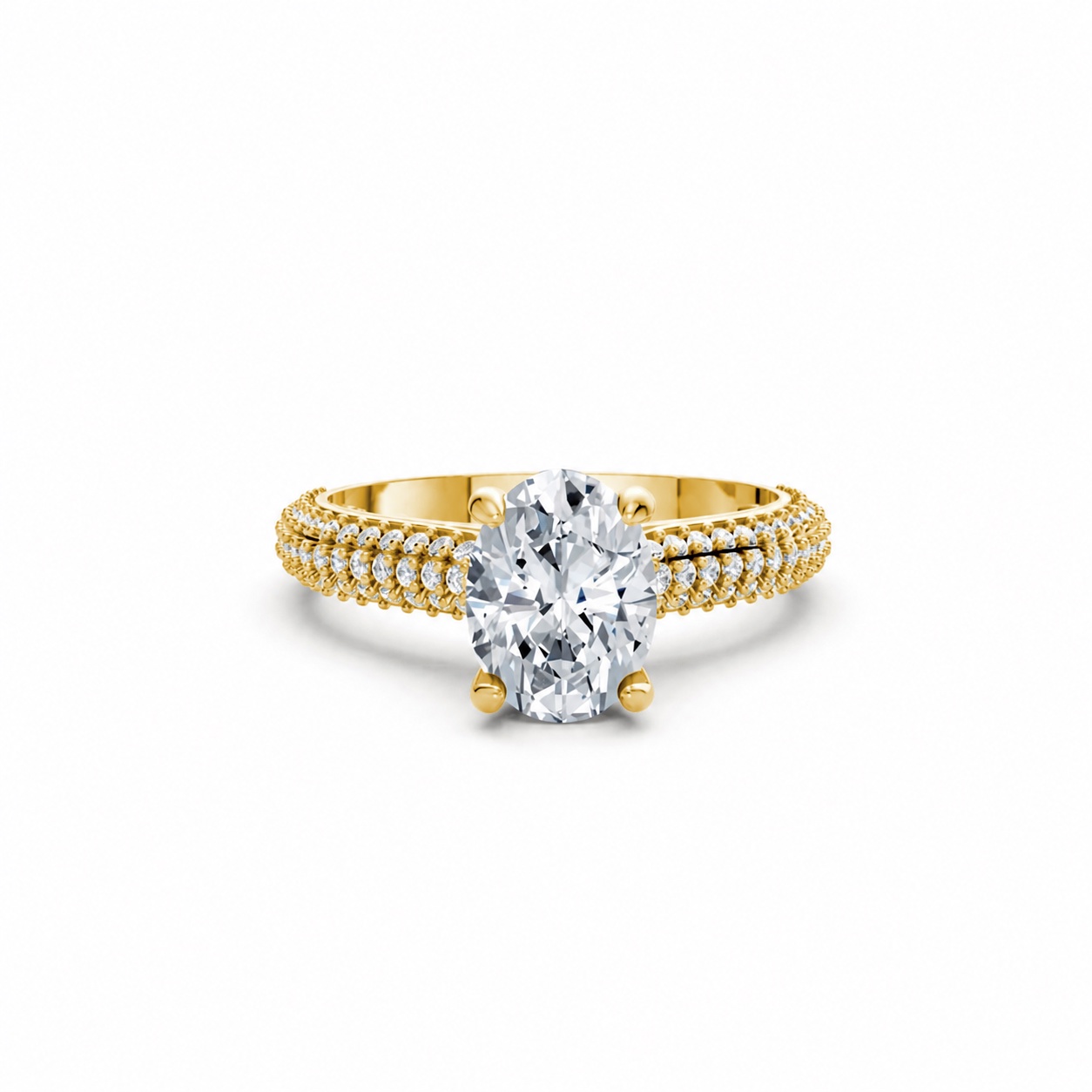 Nhẫn đính hôn đá Moissanite RM17 – ARI Vàng Gold vàng 10K/14K/18K/607 cao cấp, thanh lịch