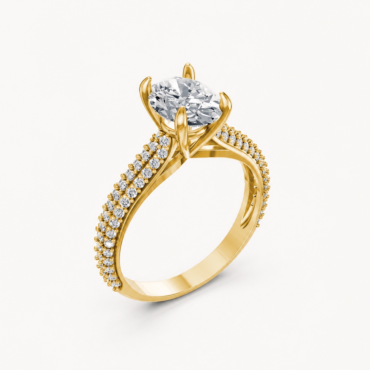 Nhẫn đính hôn đá Moissanite RM17 – ARI Vàng Gold thiết kế tinh tế, sang trọng