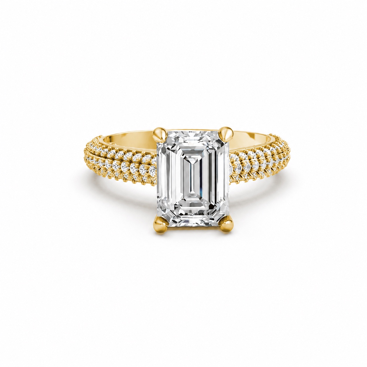 Nhẫn đính hôn đá Moissanite RM18 – ANYA Vàng Gold vàng 10K/14K/18K/607 cao cấp, thanh lịch