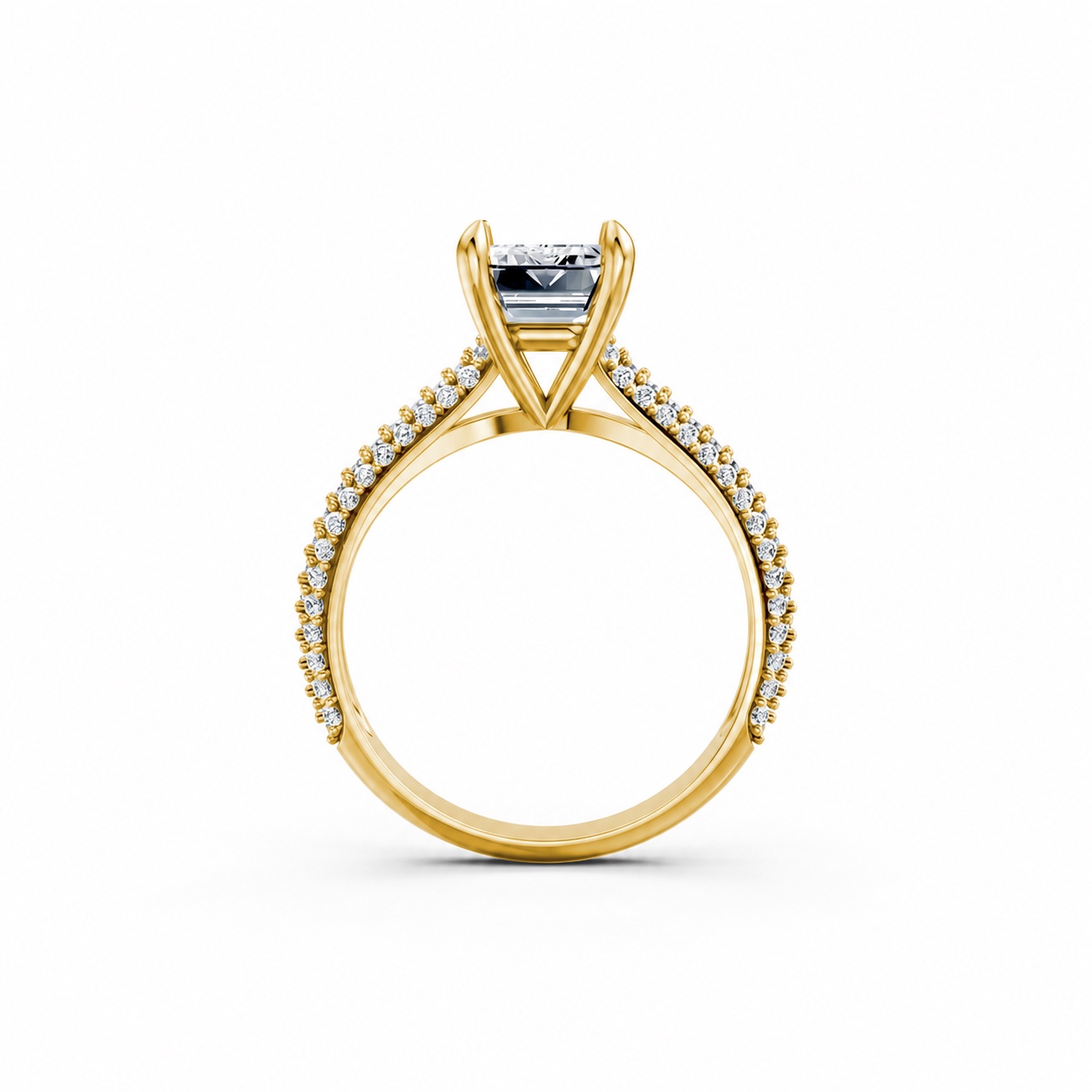 Nhẫn đính hôn đá Moissanite RM18 – ANYA Vàng Gold thiết kế phá cách, sang trọng
