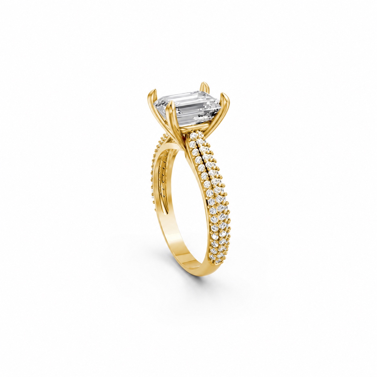 Nhẫn đính hôn đá Moissanite RM18 – ANYA Vàng Gold thiết kế tinh xảo, độc đáo