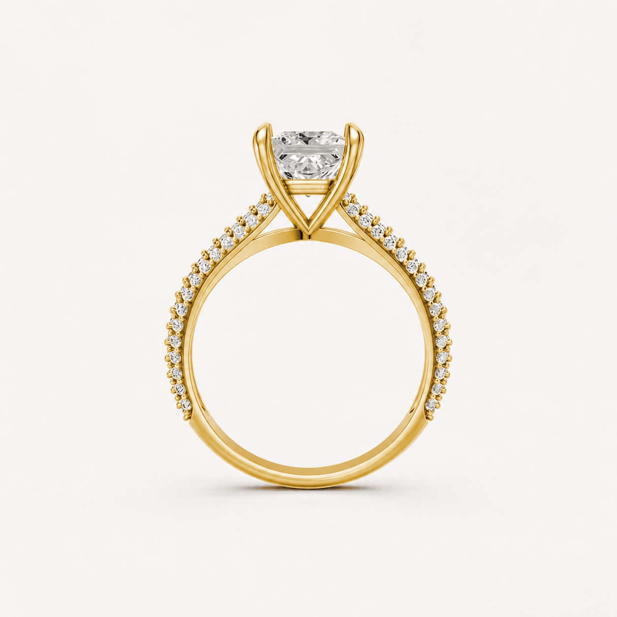 Nhẫn đính hôn đá Moissanite RM19 – APRIL Vàng Gold thiết kế phá cách, sang trọng