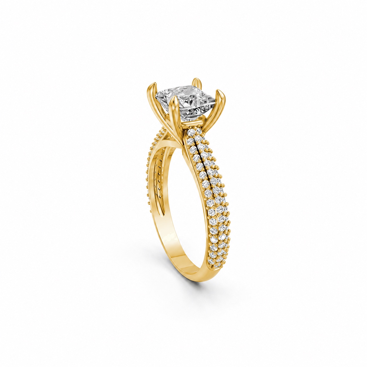 Nhẫn đính hôn đá Moissanite RM19 – APRIL Vàng Gold thiết kế tinh xảo, độc đáo