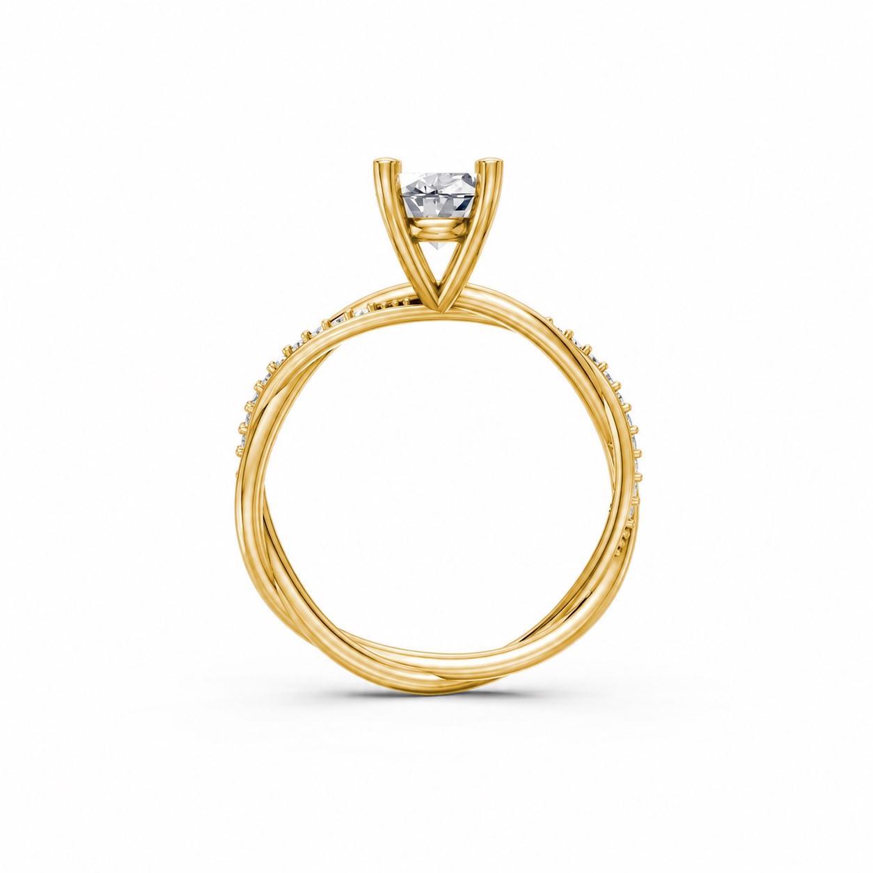 Nhẫn đính hôn đá Moissanite RM2 Vàng Gold thiết kế phá cách, sang trọng