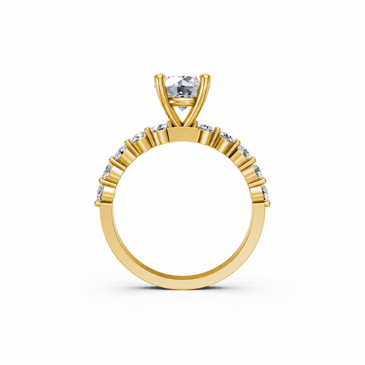 Nhẫn đính hôn đá Moissanite RM21 – ANTONELLA Vàng Gold thiết kế phá cách, sang trọng