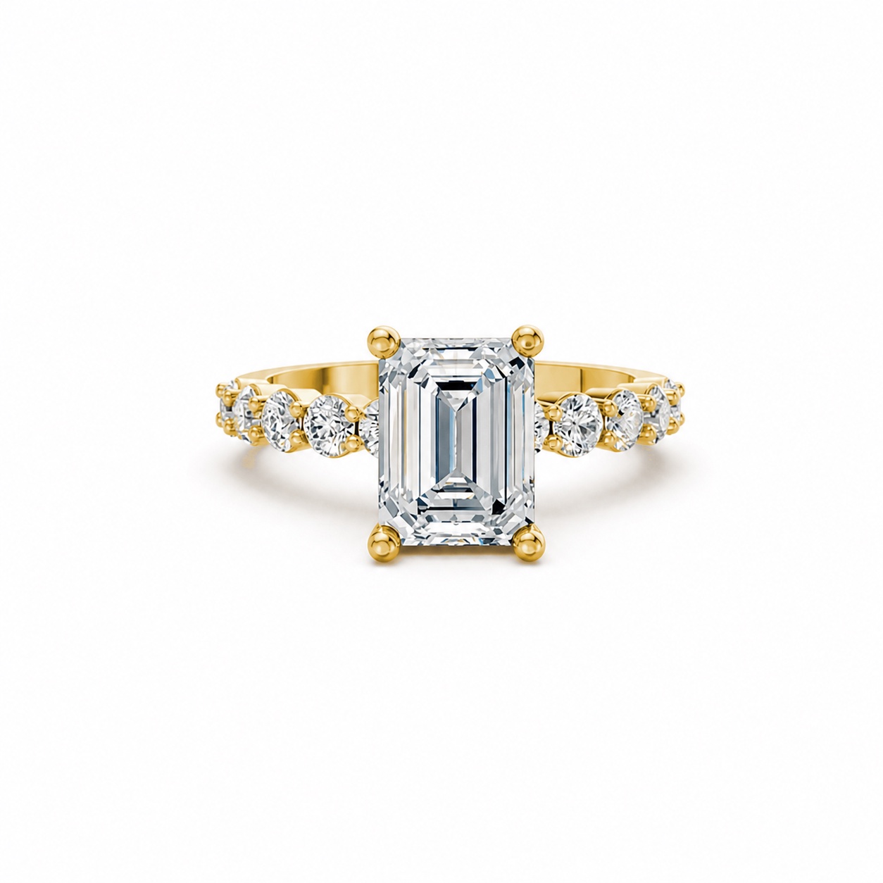 Nhẫn đính hôn đá Moissanite RM23 – ANNIKA Vàng Gold vàng 10K/14K/18K/607 cao cấp, thanh lịch
