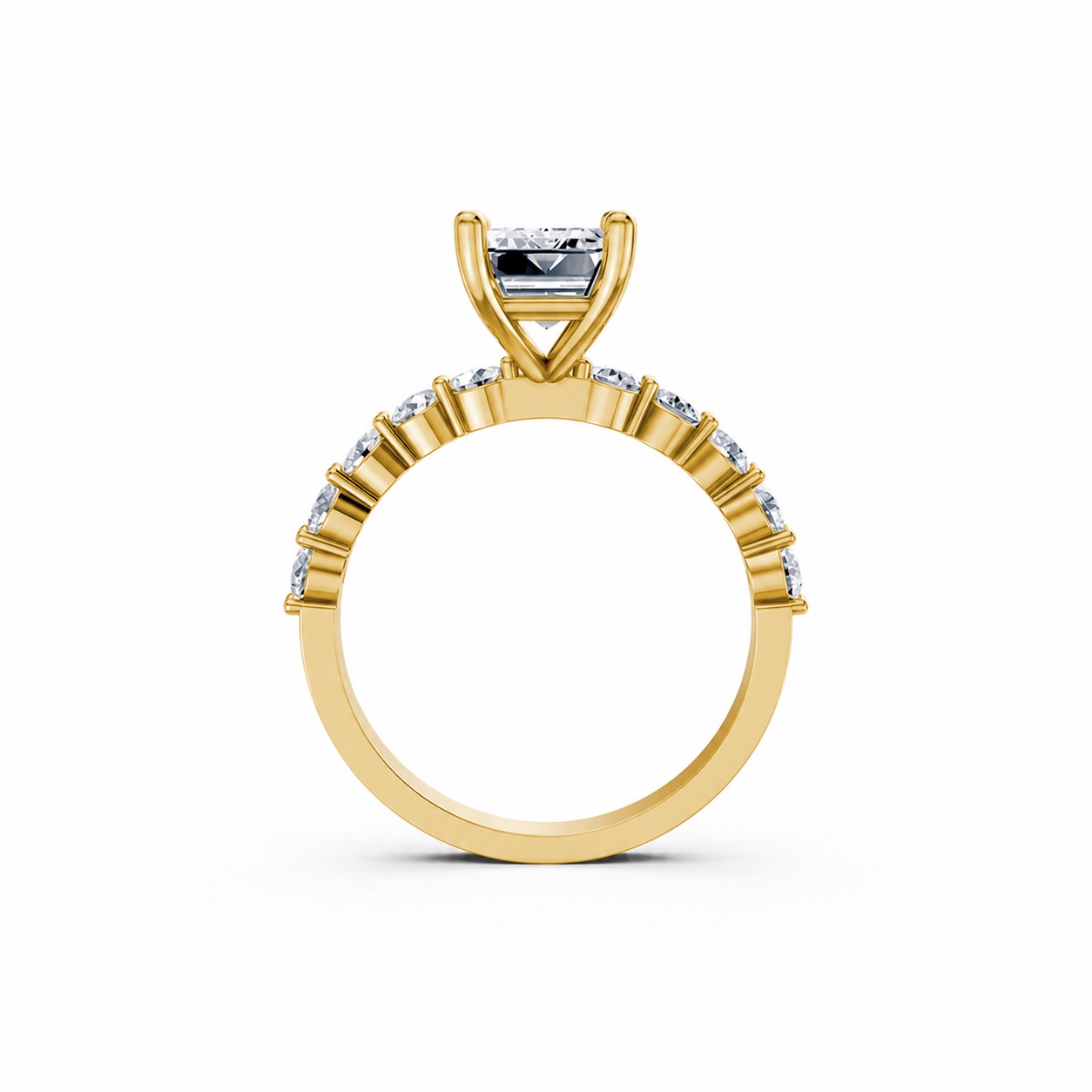 Nhẫn đính hôn đá Moissanite RM23 – ANNIKA Vàng Gold thiết kế phá cách, sang trọng