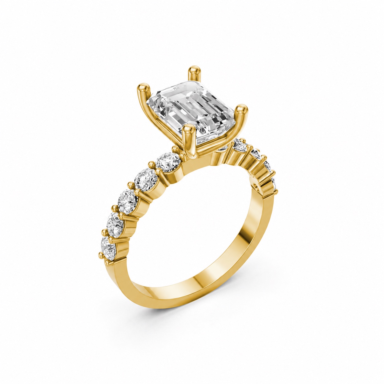 Nhẫn đính hôn đá Moissanite RM23 – ANNIKA Vàng Gold thiết kế tinh tế, sang trọng