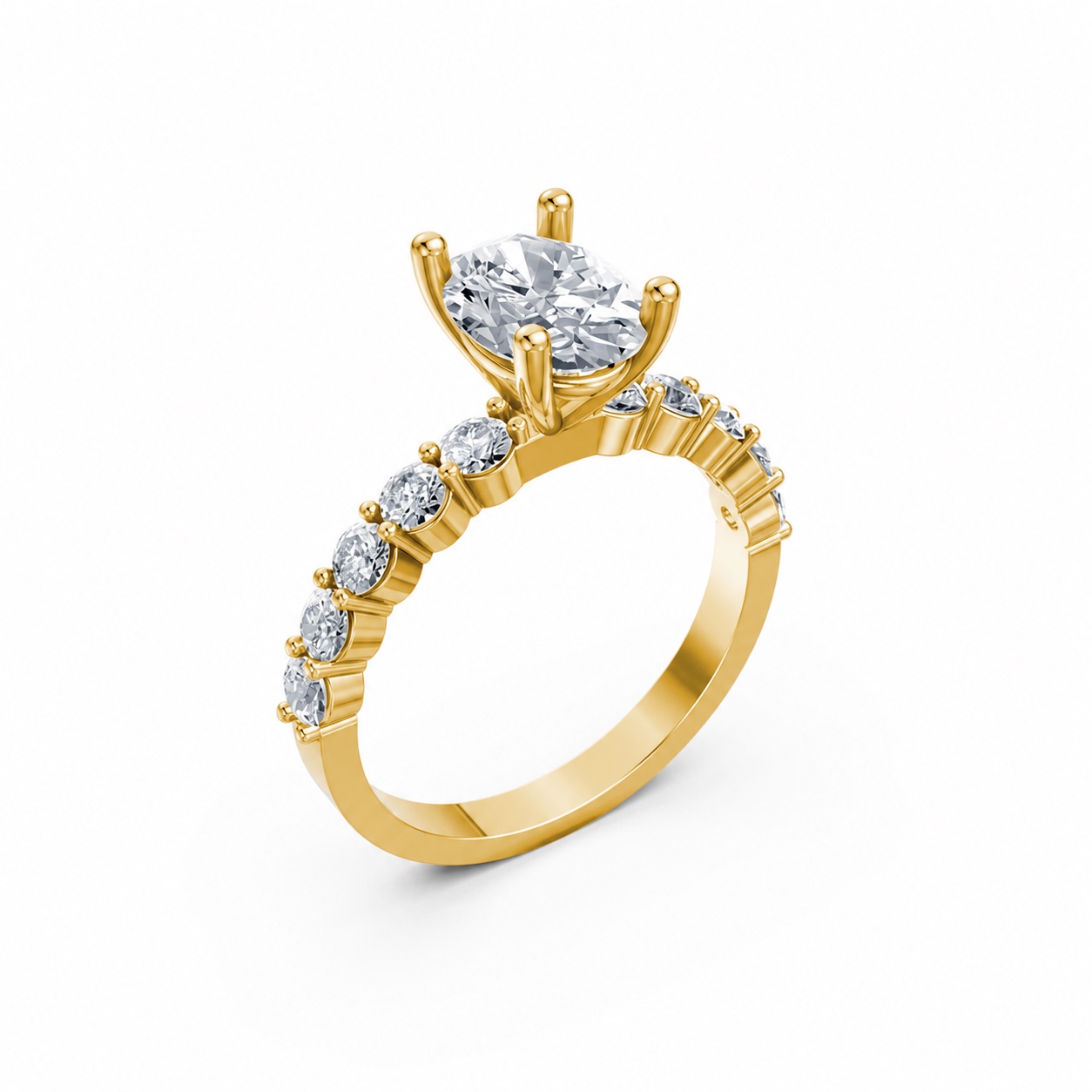Nhẫn đính hôn đá Moissanite RM24 – ANNE Vàng Gold thiết kế tinh tế, sang trọng