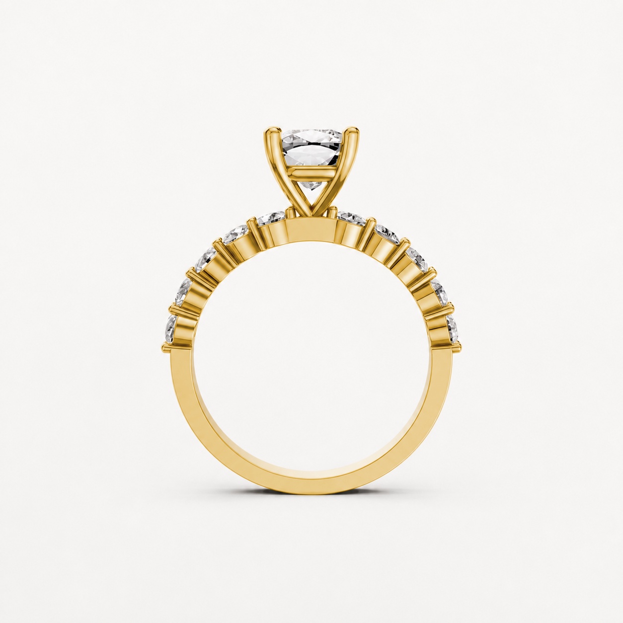 Nhẫn đính hôn đá Moissanite RM25 – AMANDA Vàng Gold thiết kế phá cách, sang trọng