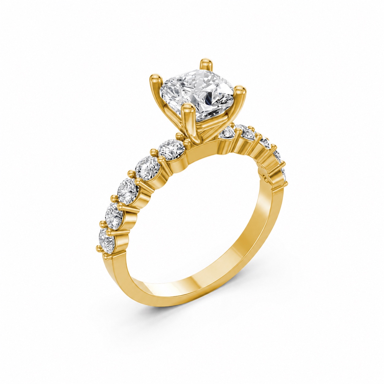 Nhẫn đính hôn đá Moissanite RM25 – AMANDA Vàng Gold thiết kế tinh tế, sang trọng
