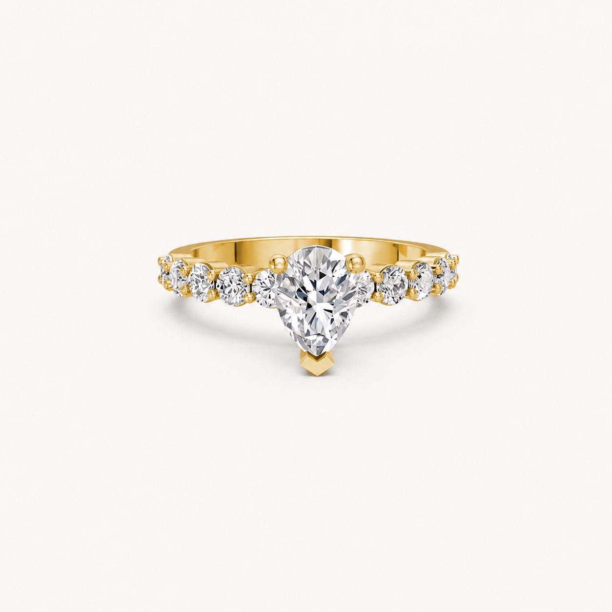 Nhẫn đính hôn đá Moissanite RM26 – AMALIA Vàng Gold vàng 10K/14K/18K/607 cao cấp, thanh lịch