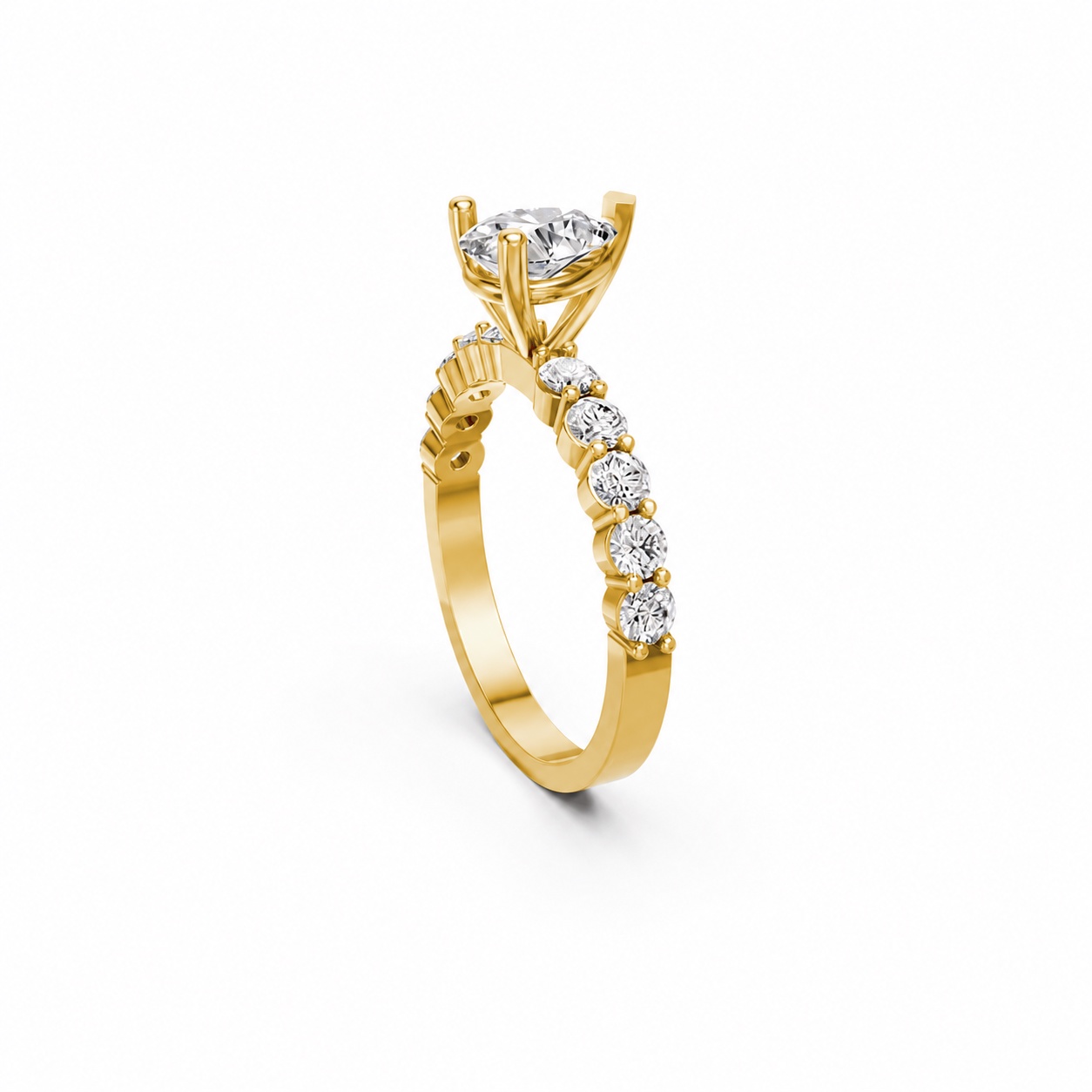 Nhẫn đính hôn đá Moissanite RM26 – AMALIA Vàng Gold thiết kế tinh xảo, độc đáo