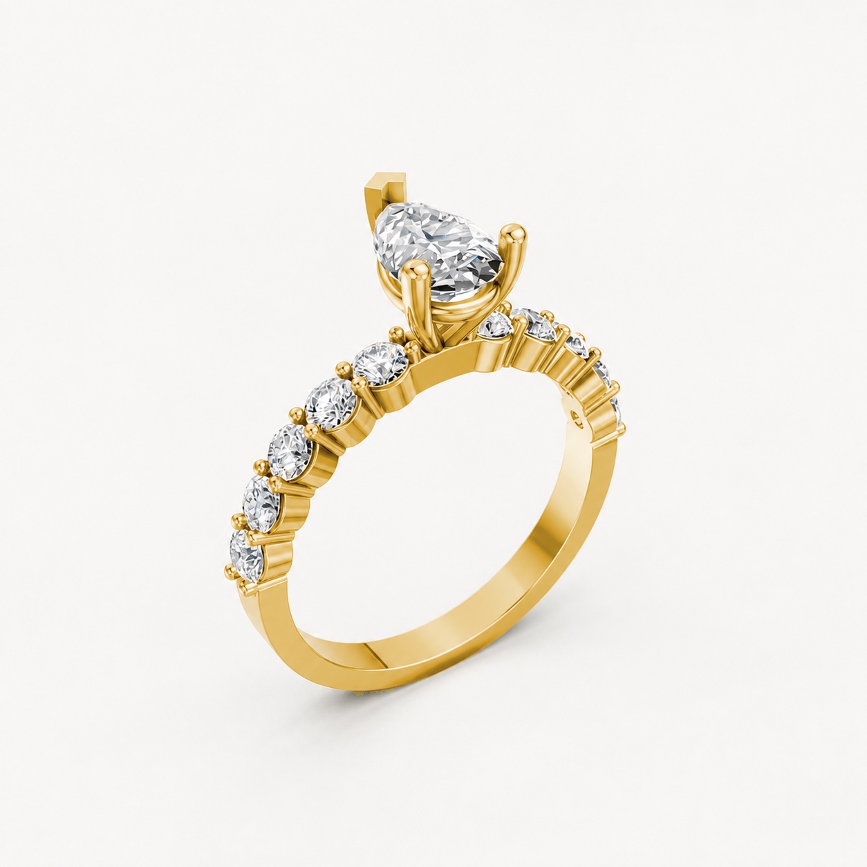Nhẫn đính hôn đá Moissanite RM26 – AMALIA Vàng Gold thiết kế tinh tế, sang trọng