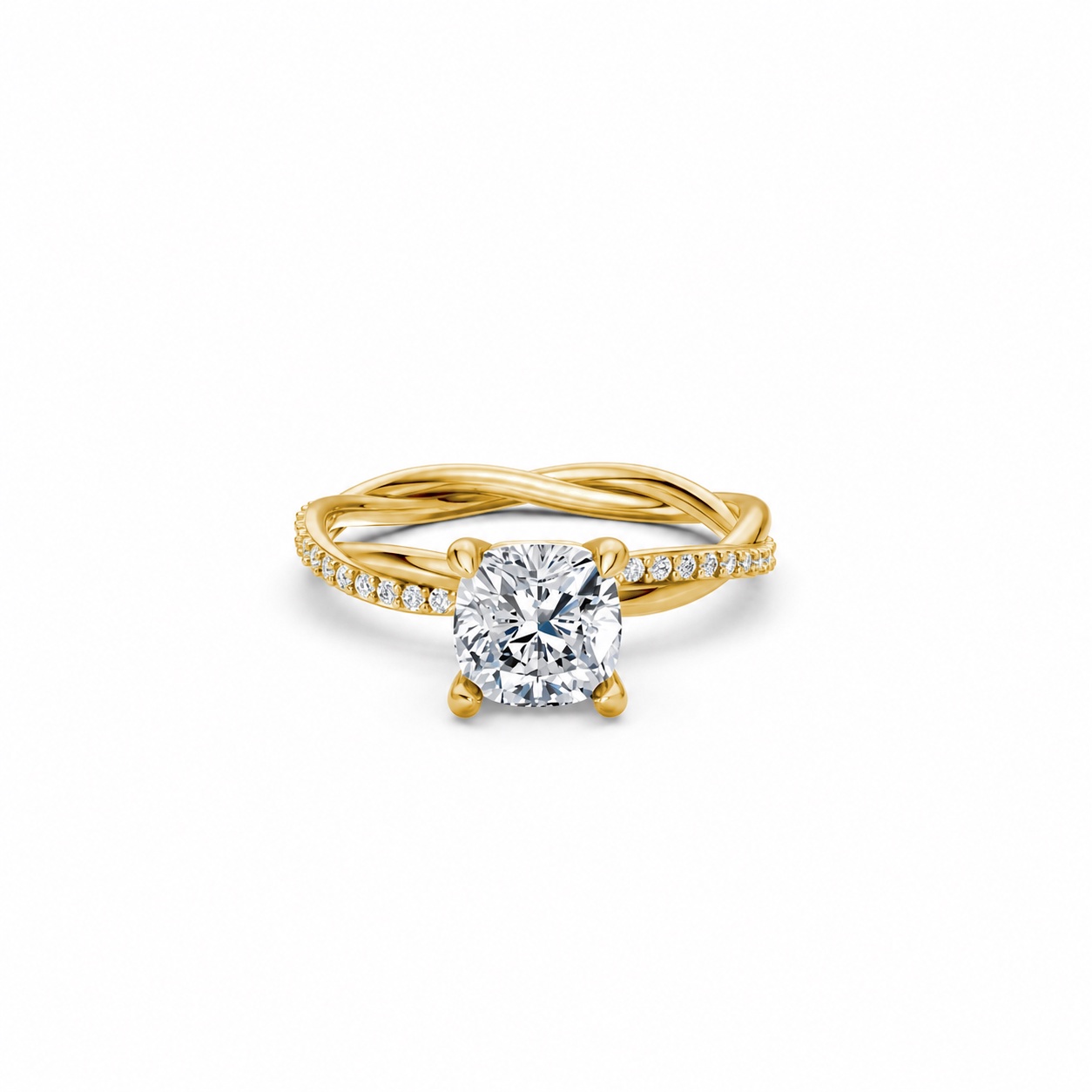 Nhẫn đính hôn đá Moissanite RM3 Vàng Gold vàng 10K/14K/18K/607 cao cấp, thanh lịch