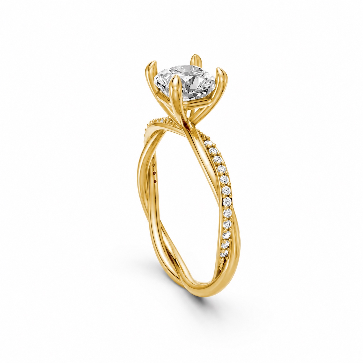 Nhẫn đính hôn đá Moissanite RM3 Vàng Gold thiết kế tinh xảo, độc đáo