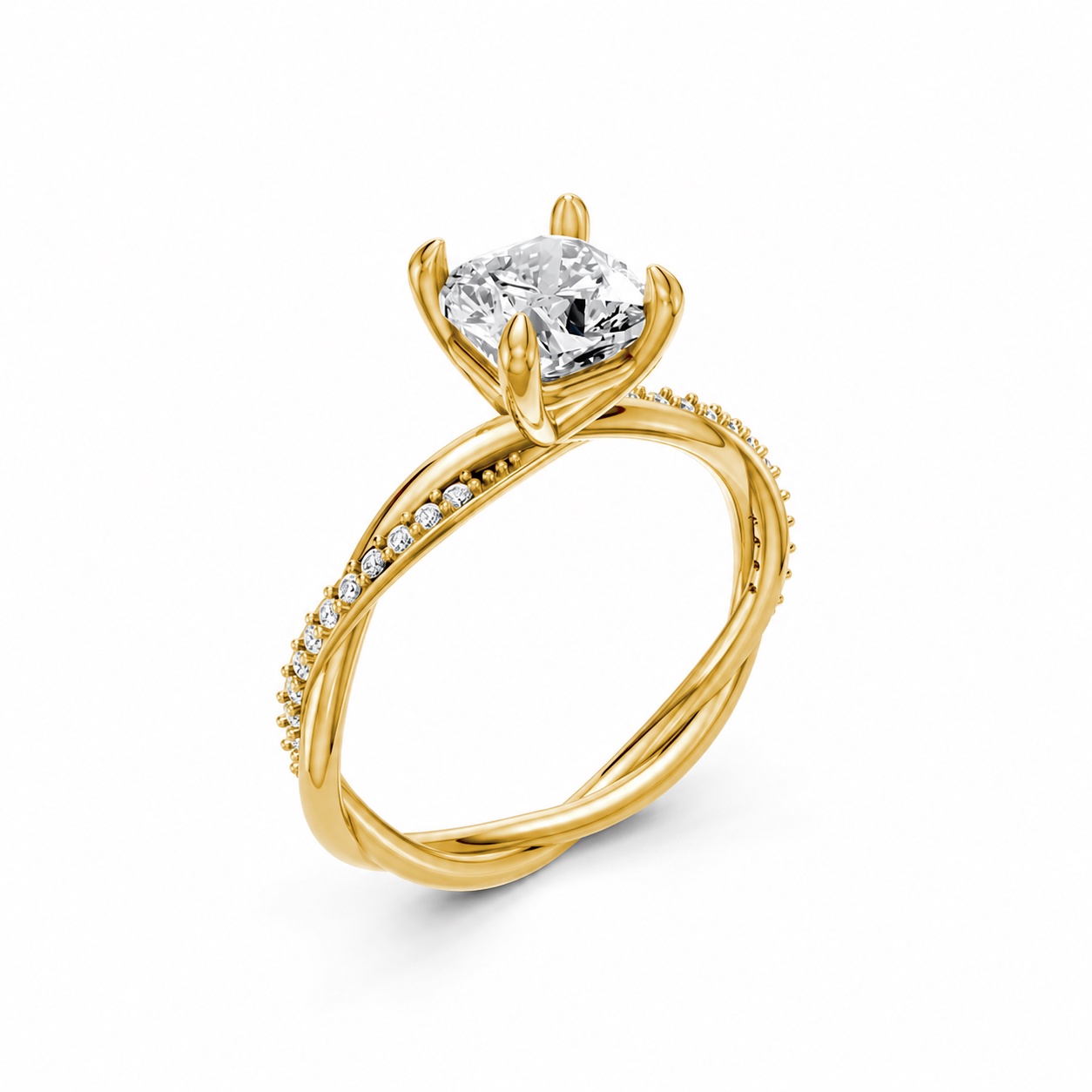 Nhẫn đính hôn đá Moissanite RM3 Vàng Gold thiết kế tinh tế, sang trọng
