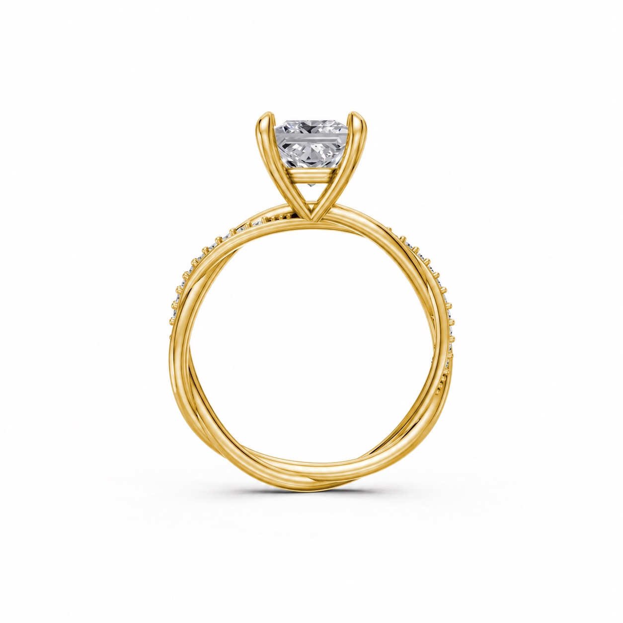 Nhẫn đính hôn đá Moissanite RM5 Vàng Gold thiết kế phá cách, sang trọng