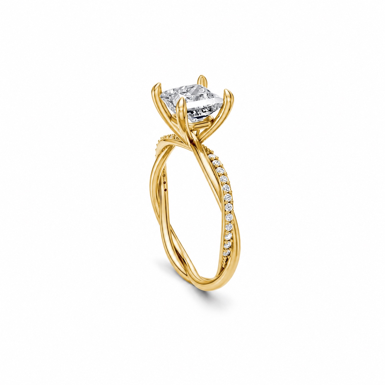 Nhẫn đính hôn đá Moissanite RM5 Vàng Gold thiết kế tinh xảo, độc đáo