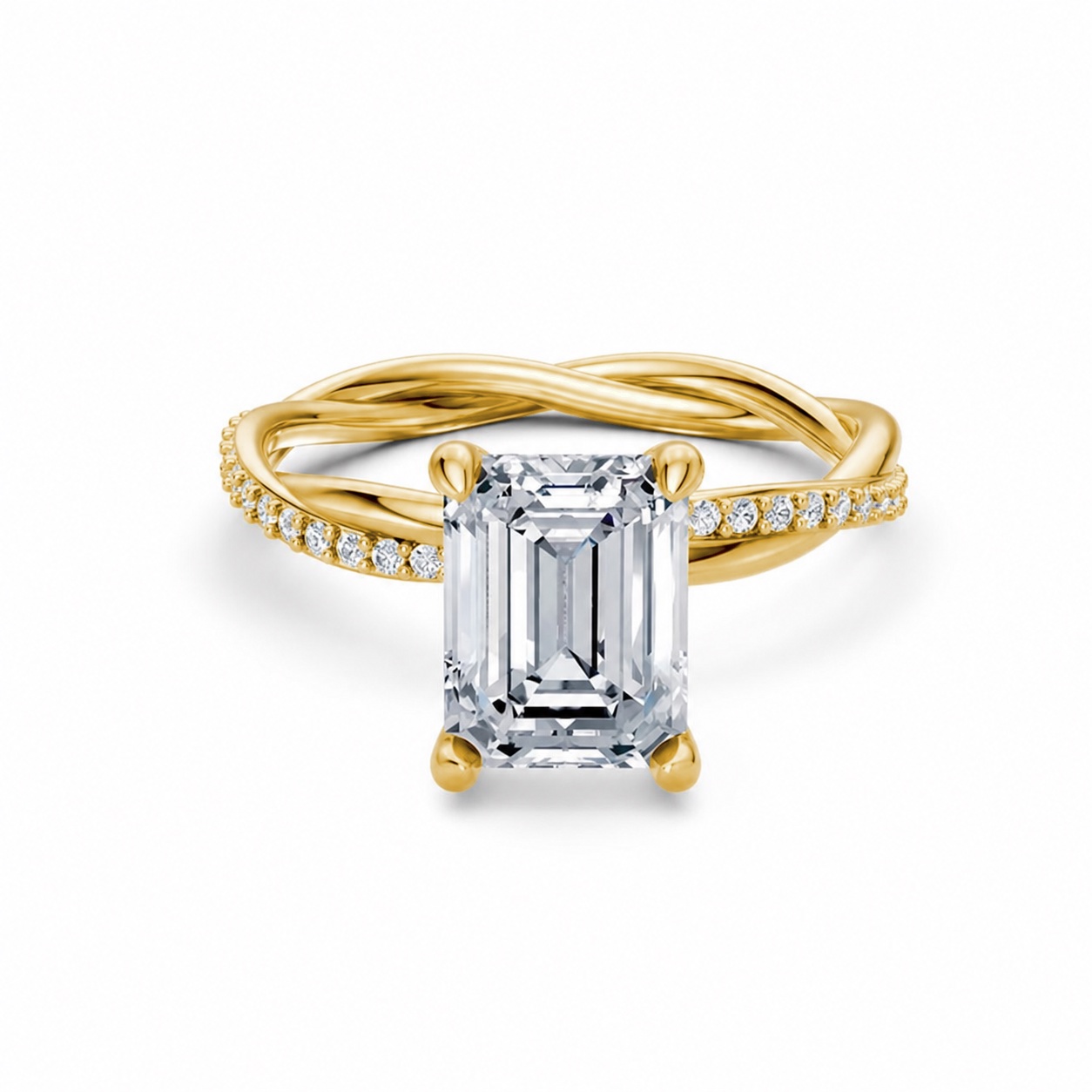 Nhẫn đính hôn đá Moissanite RM6 – AUBREY Vàng Gold vàng 10K/14K/18K/607 cao cấp, thanh lịch