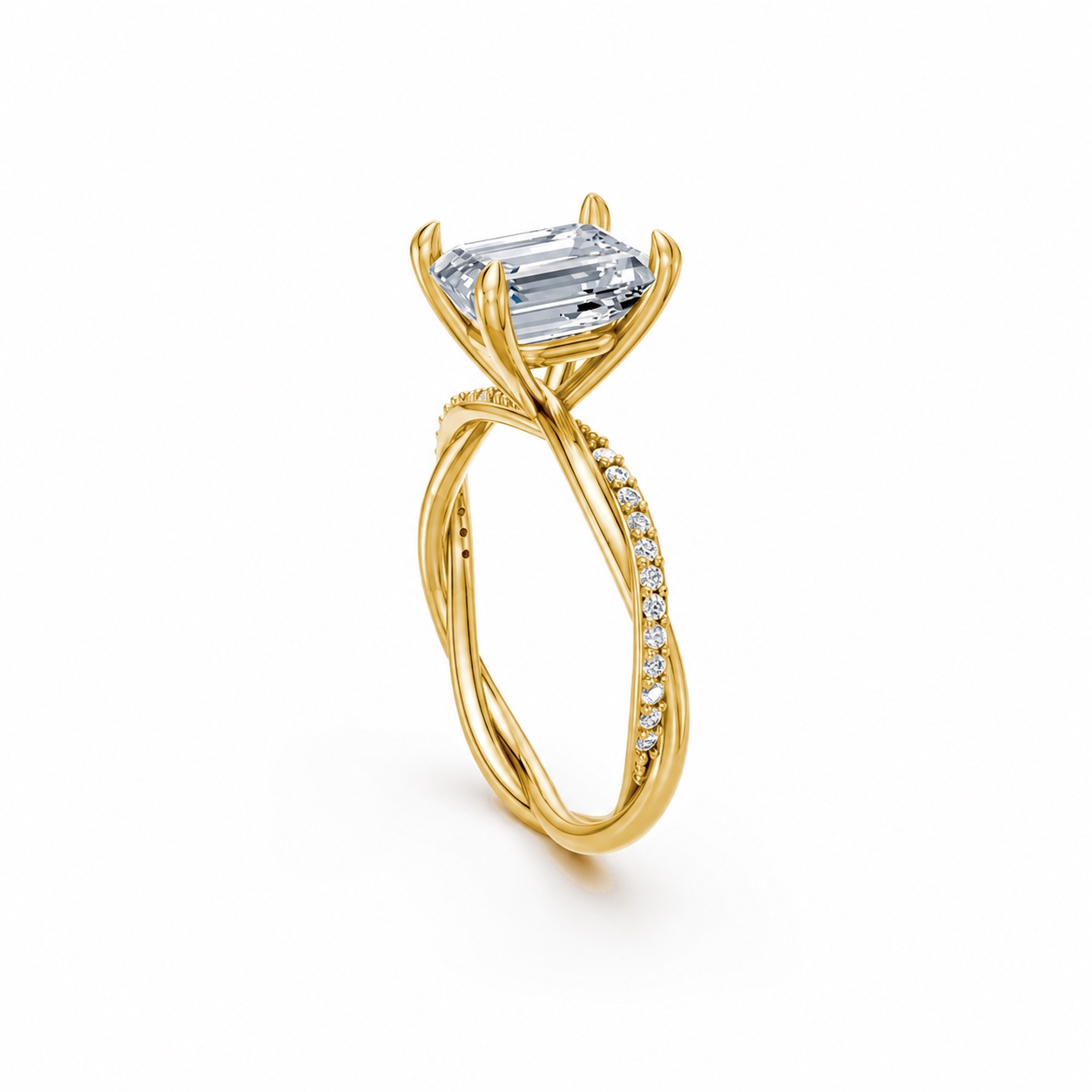 Nhẫn đính hôn đá Moissanite RM6 – AUBREY Vàng Gold thiết kế tinh xảo, độc đáo