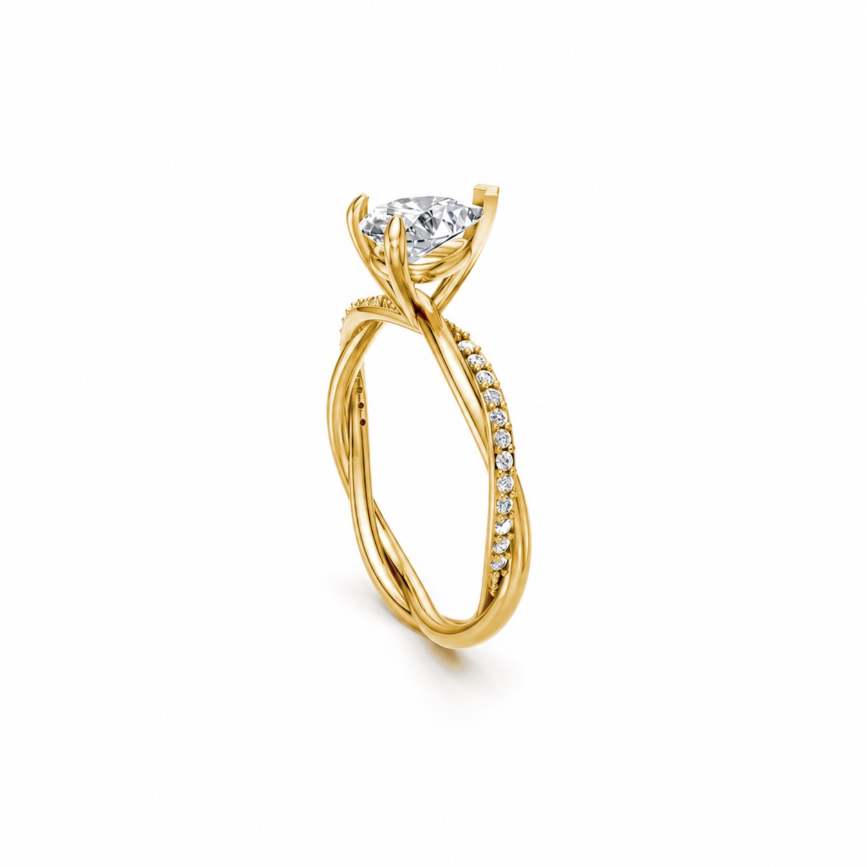 Nhẫn đính hôn đá Moissanite RM7 – AUBREE Vàng Gold thiết kế tinh xảo, độc đáo