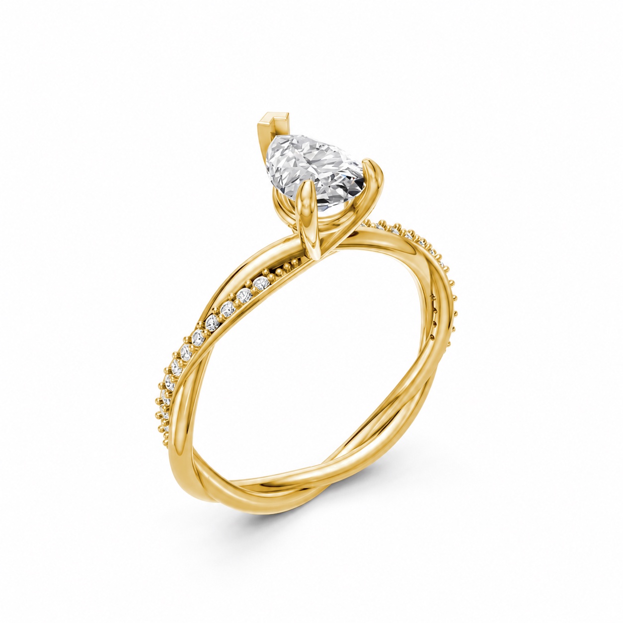 Nhẫn đính hôn đá Moissanite RM7 – AUBREE Vàng Gold thiết kế tinh tế, sang trọng