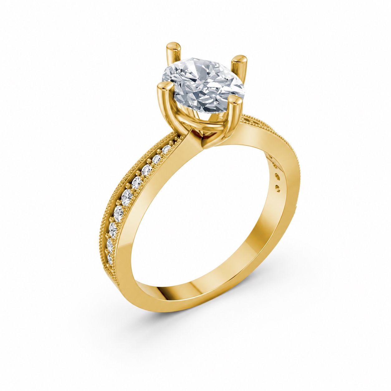 Nhẫn đính hôn đá Moissanite RM9 – ARIN Vàng Gold thiết kế tinh tế, sang trọng