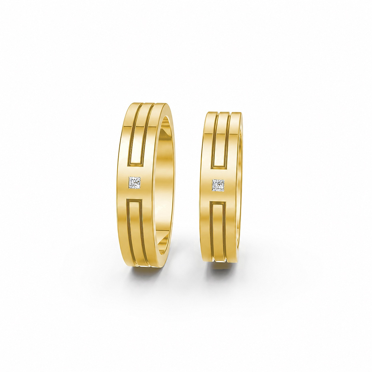 Nhẫn Cưới A100 Vàng Gold thiết kế phá cách, sang trọng