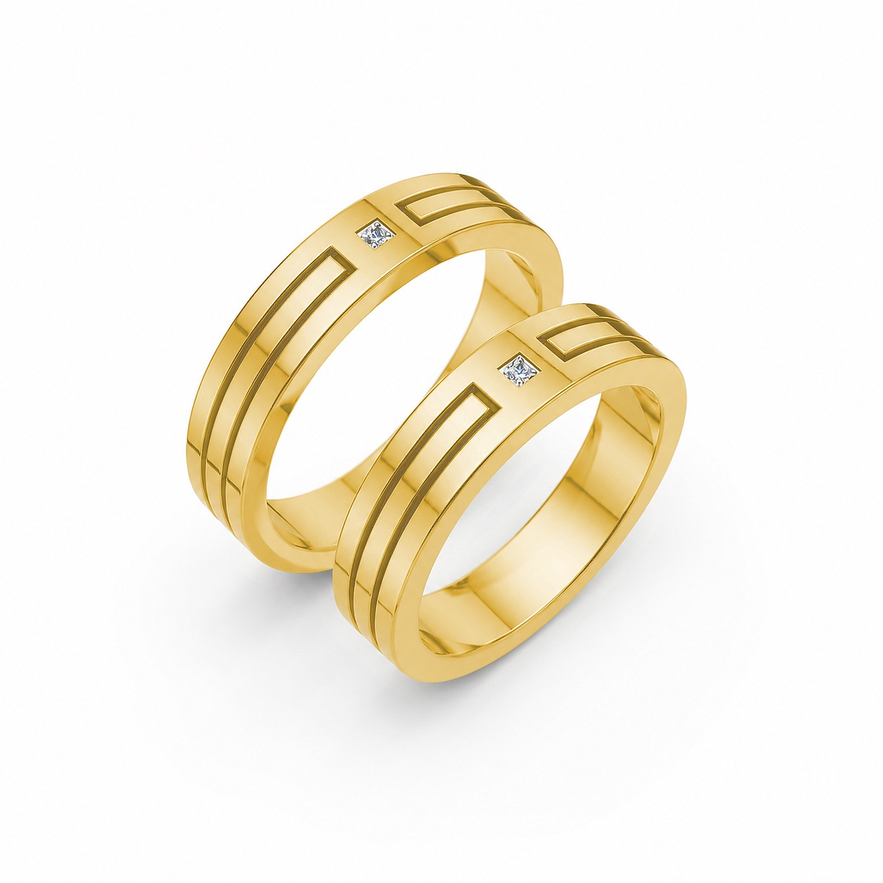 Nhẫn Cưới A100 Vàng Gold thiết kế tinh tế, sang trọng