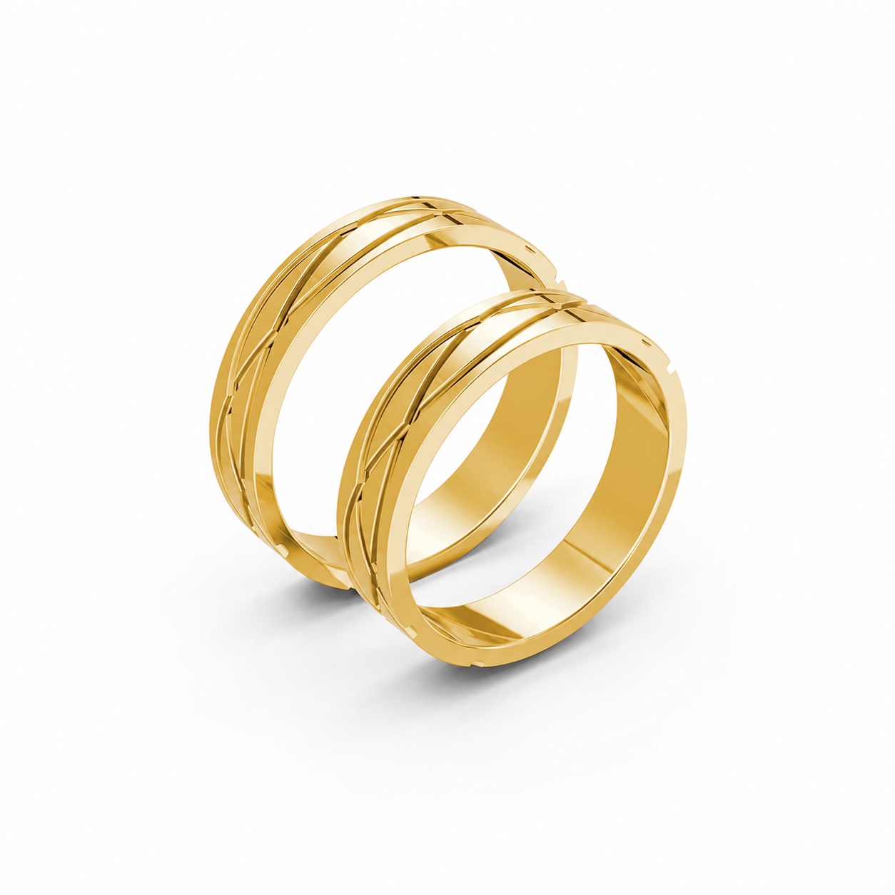 Nhẫn cưới A105 Vàng Gold thiết kế tinh tế, sang trọng