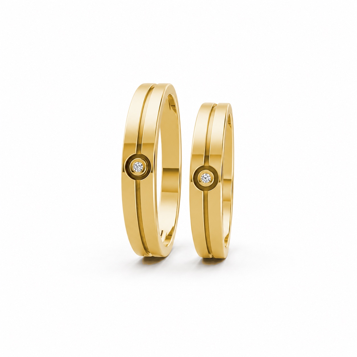 Nhẫn cưới A106 Vàng Gold thiết kế tinh xảo, độc đáo
