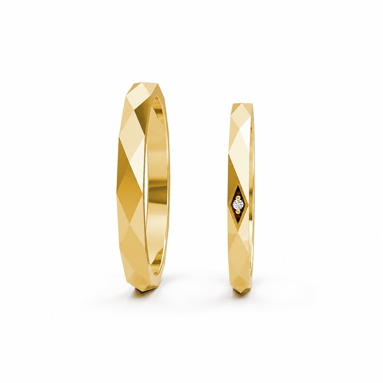 Nhẫn cưới A107 Vàng Gold thiết kế tinh xảo, độc đáo