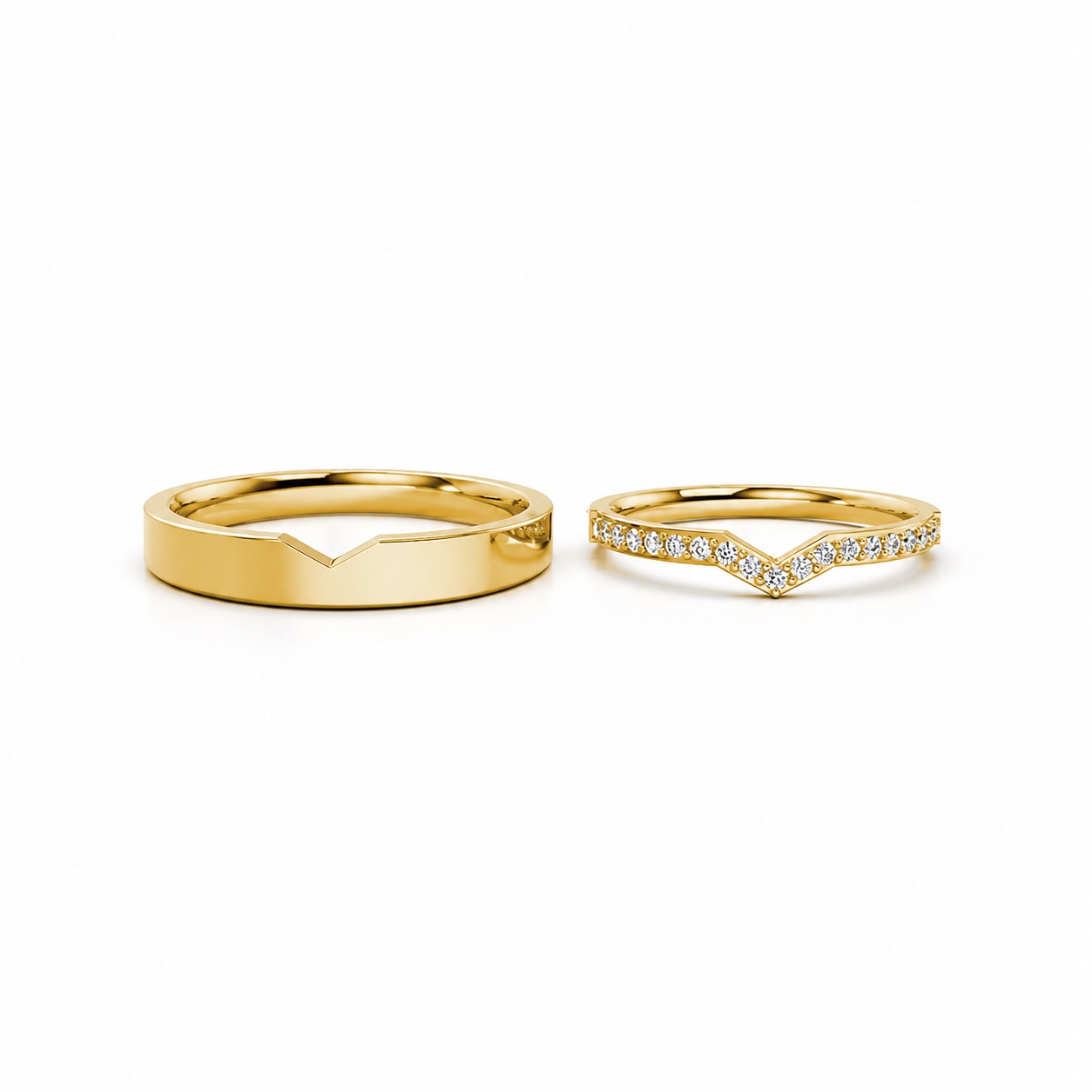 Nhẫn cưới A108 Vàng Gold vàng 10K/14K/18K/607 cao cấp, thanh lịch